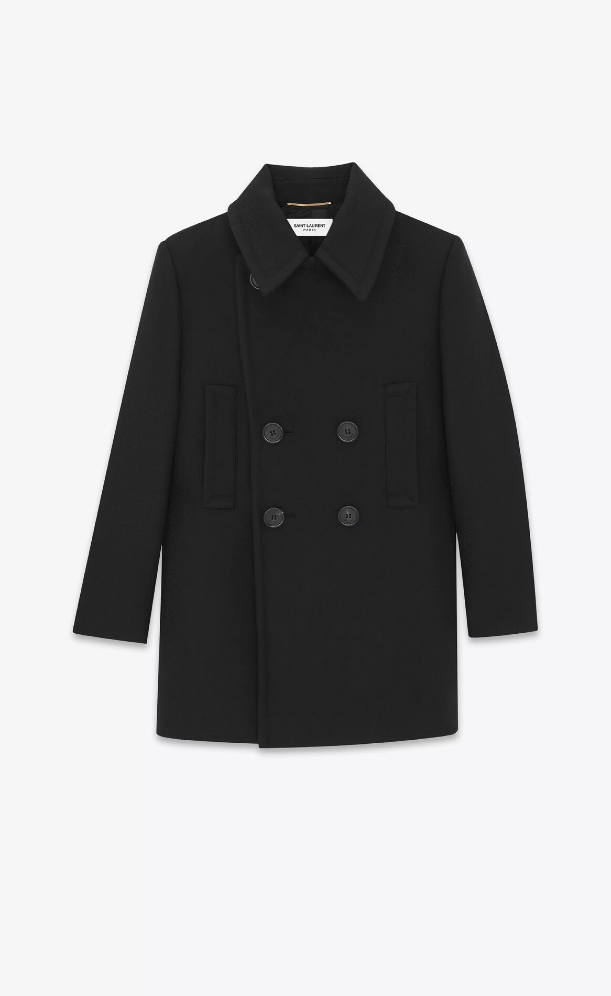 Women Saint Laurent Coats and Outerwear^DOUBLE-BREASTED PEACOAT IN WOOL | | YSL.com