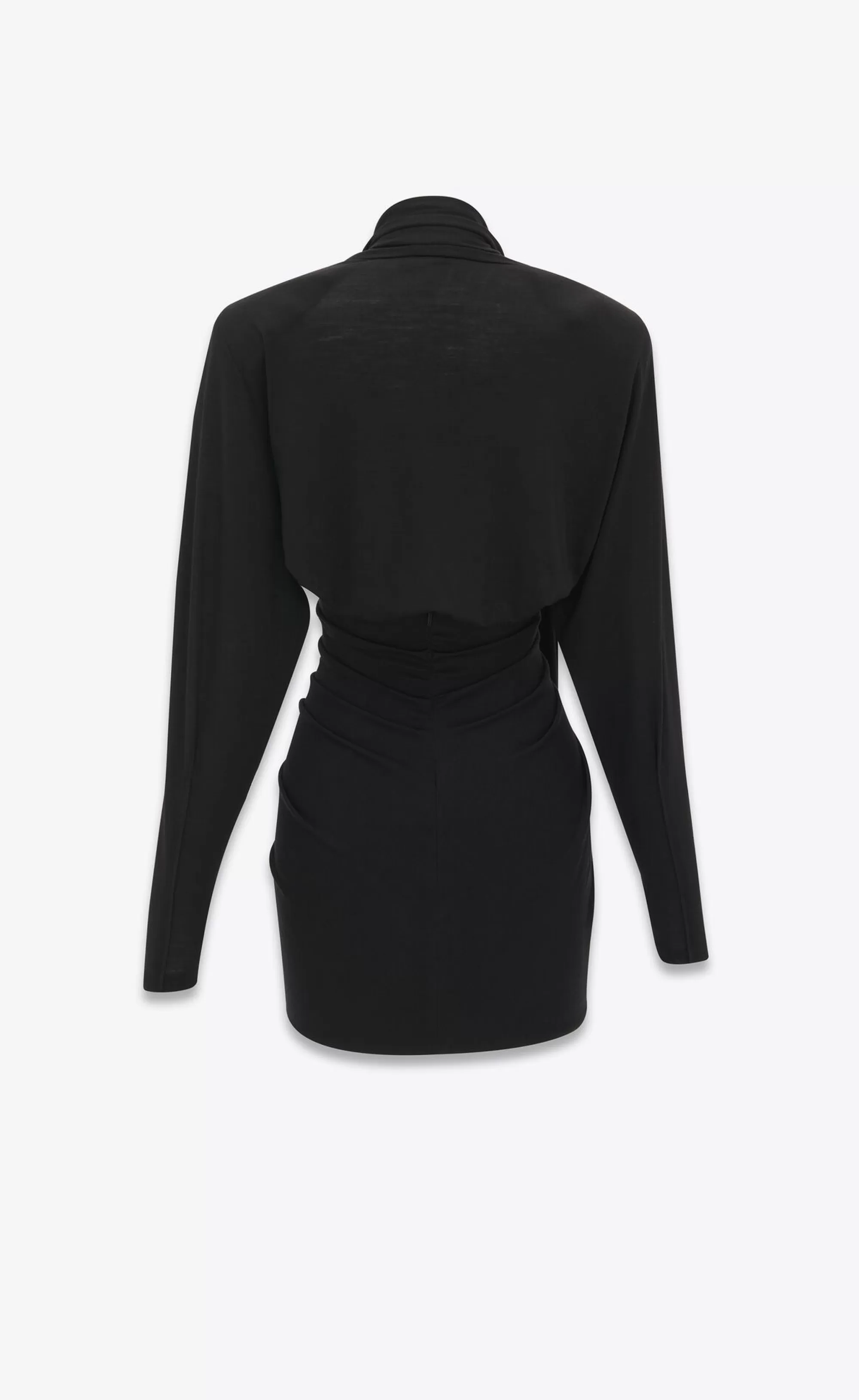 Women Saint Laurent DRESSES^Draped Dress In Wool Jersey | | YSL.com