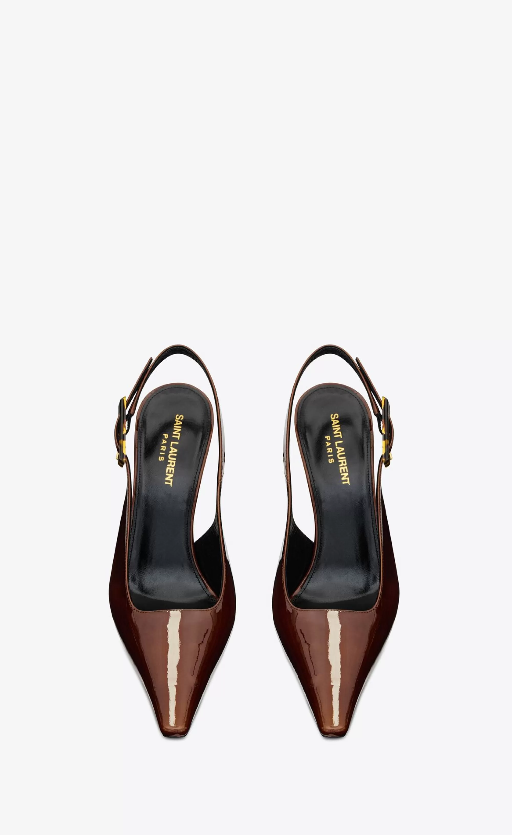 Women Saint Laurent SLINGBACKS^DUNE Slingback Pumps In Patent Leather | | YSL.com