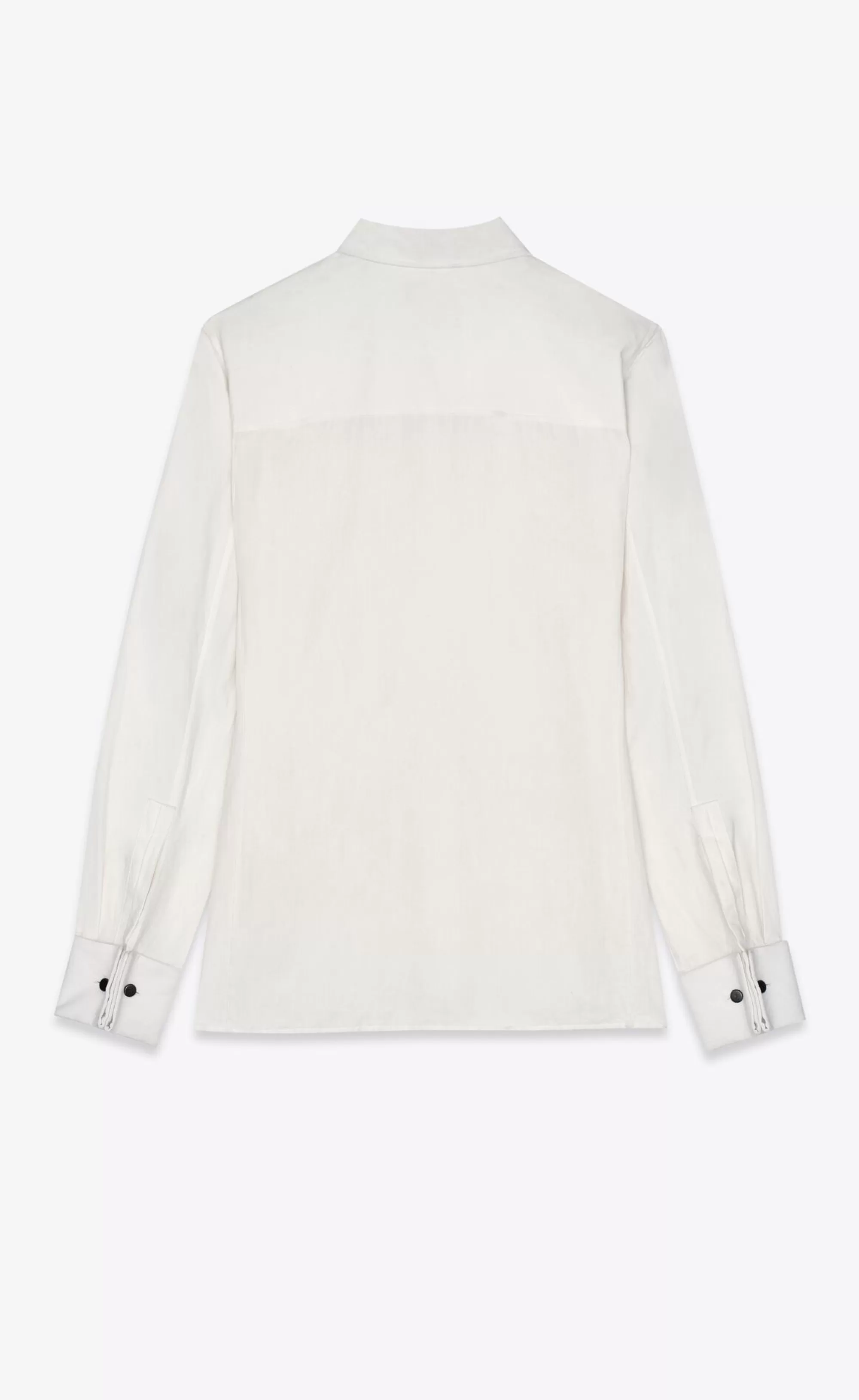 Women Saint Laurent SHIRTS AND TOPS^Embroidered Shirt In Cotton And Linen | | YSL.com