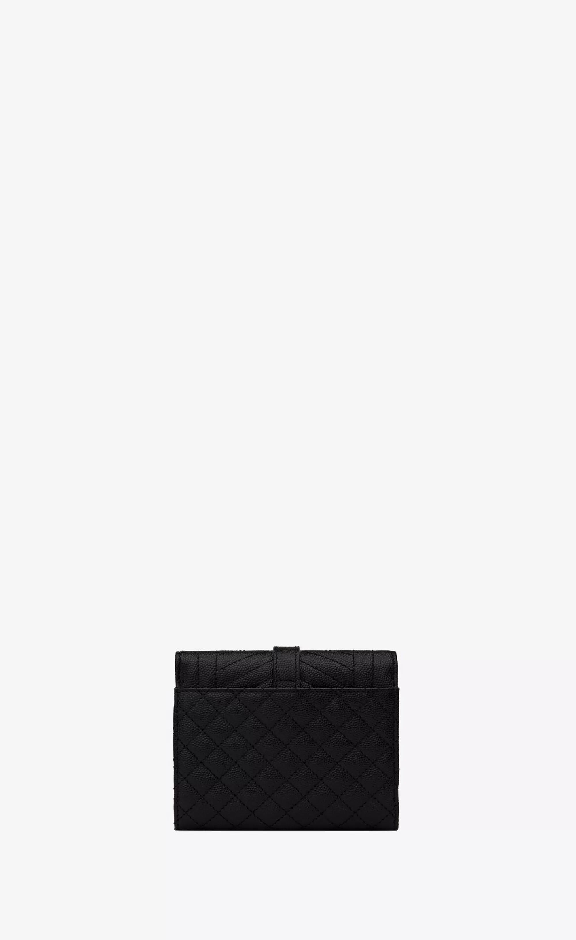 Women Saint Laurent WALLETS^ENVELOPE COMPACT TRI FOLD WALLET IN Mix Matelassé Grain De Poudre Embossed LEATHER | | YSL.com
