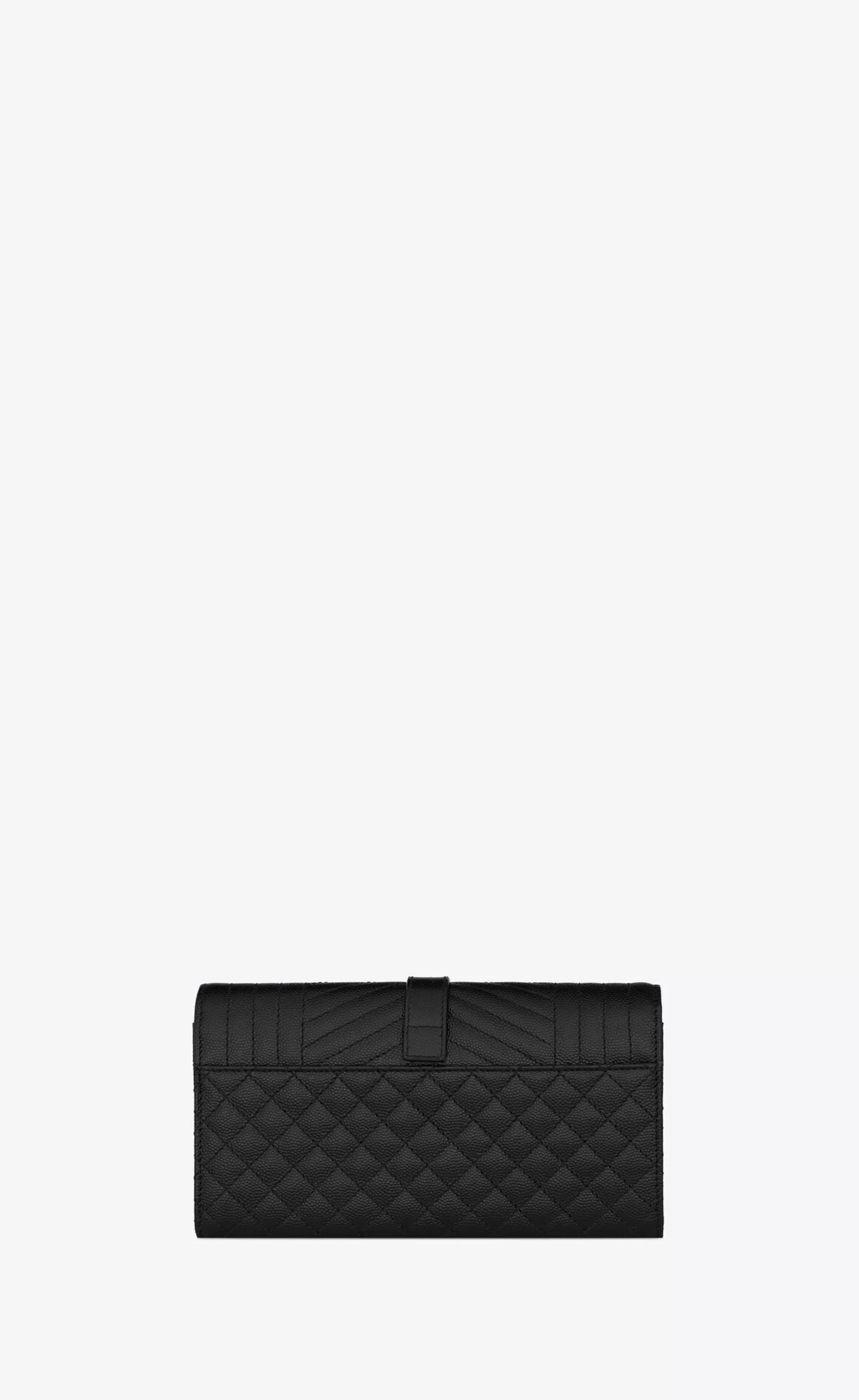 Women Saint Laurent WALLETS^ENVELOPE Large Flap Wallet In Grain De Poudre Embossed Leather | | YSL.com