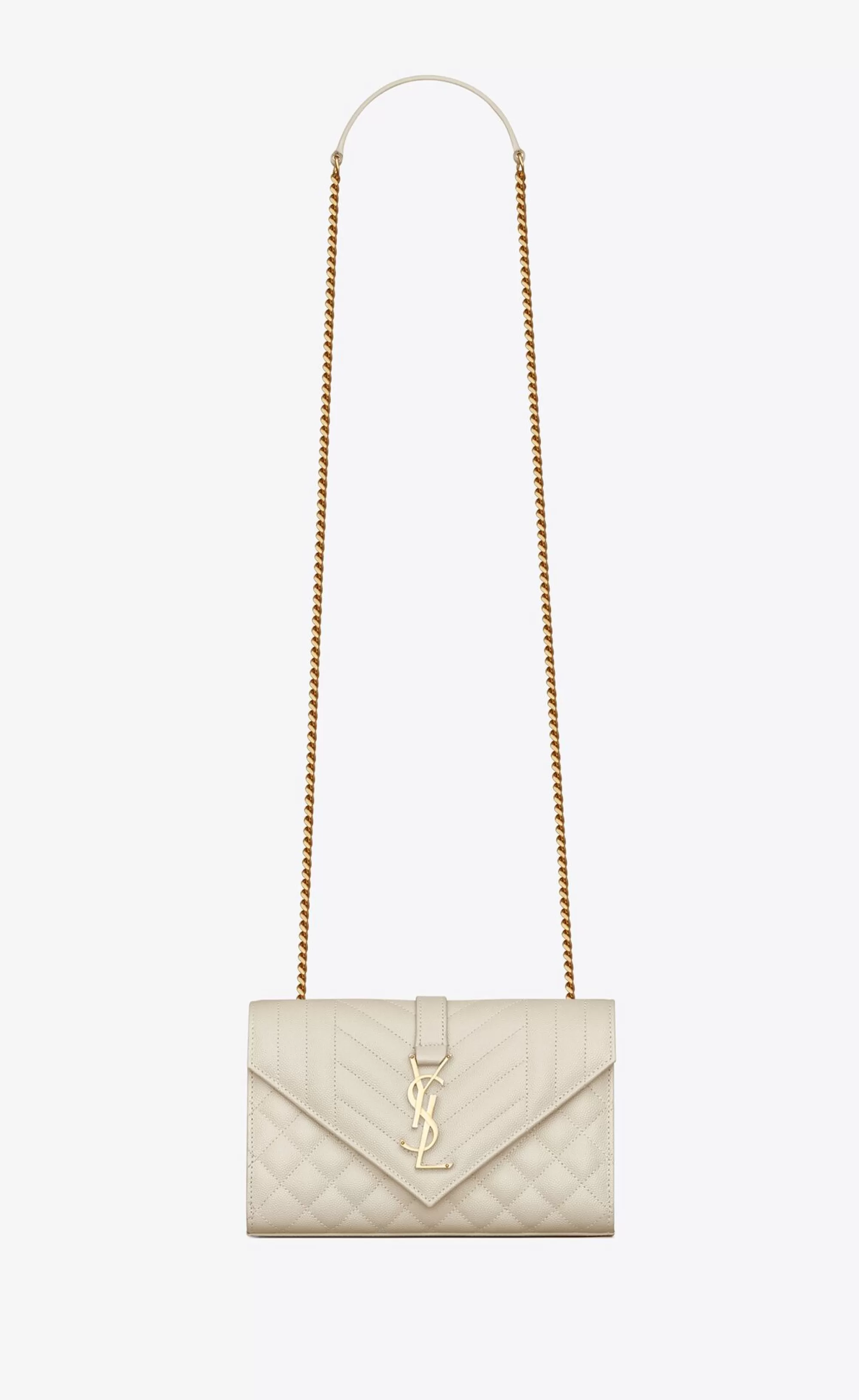 Women Saint Laurent CROSSBODY BAGS | ENVELOPE^ENVELOPE SMALL IN QUILTED GRAIN DE POUDRE EMBOSSED LEATHER | | YSL.com