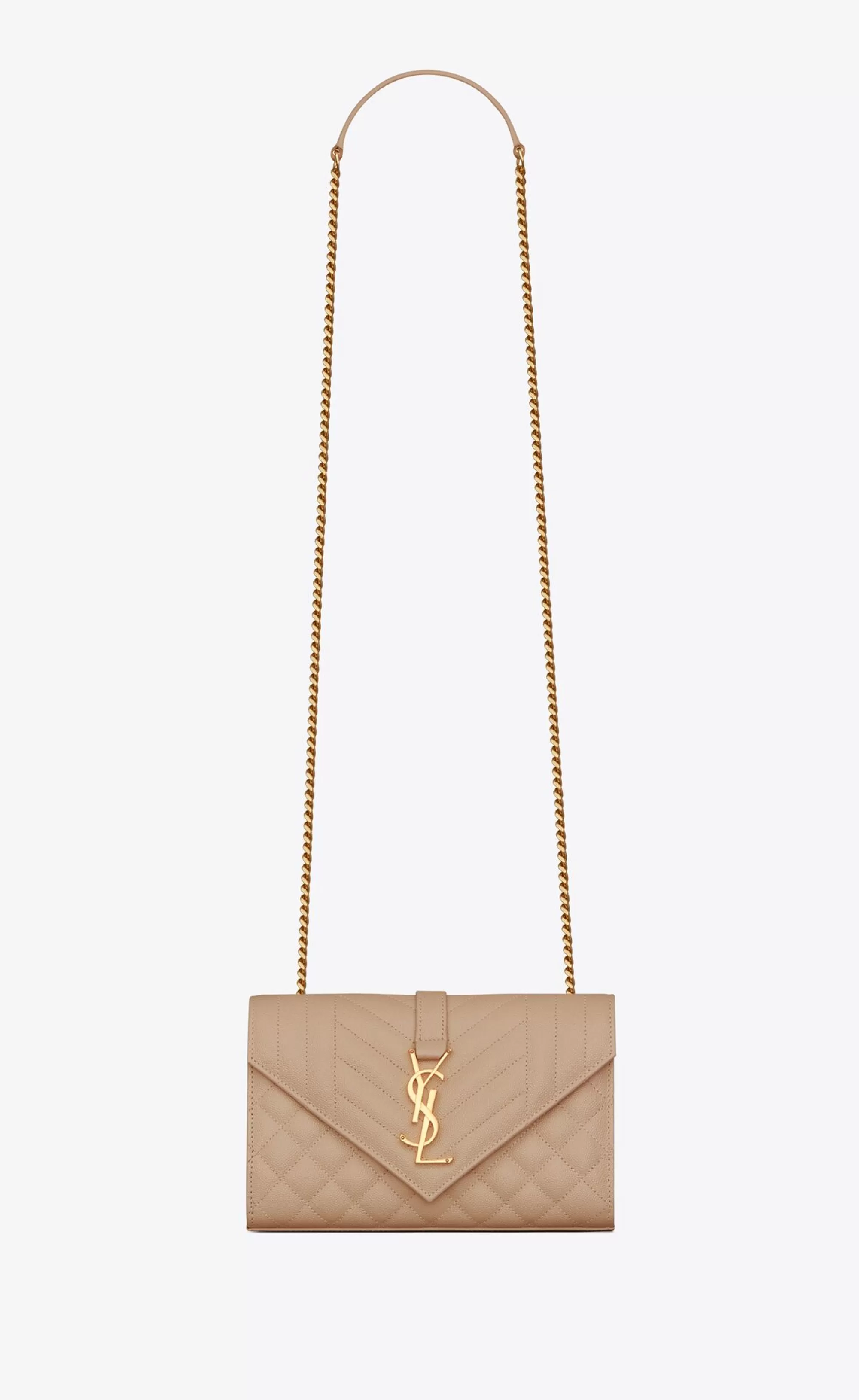 Women Saint Laurent CROSSBODY BAGS | ENVELOPE^ENVELOPE SMALL IN QUILTED GRAIN DE POUDRE EMBOSSED LEATHER | | YSL.com