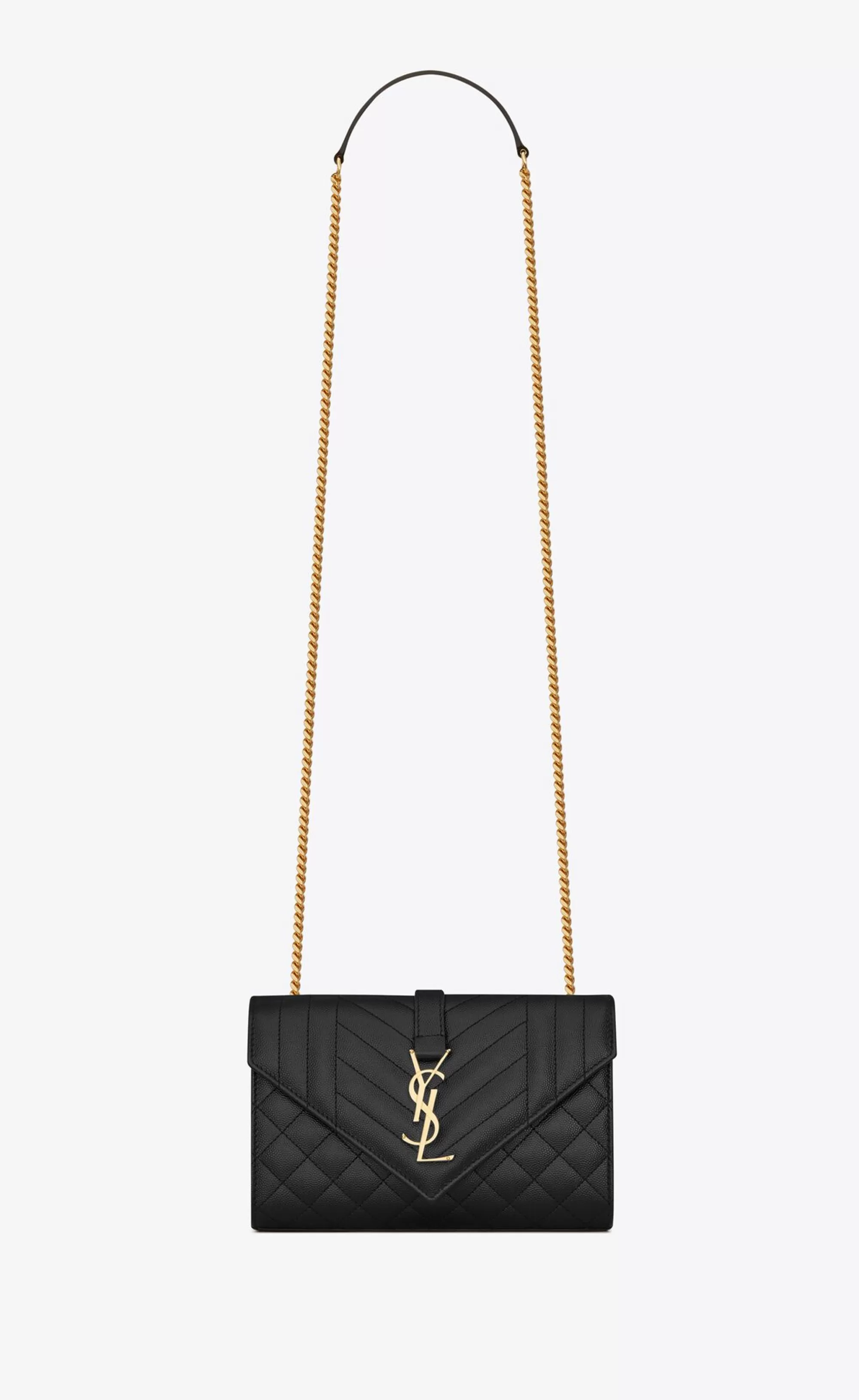 Women Saint Laurent CROSSBODY BAGS | ENVELOPE^ENVELOPE SMALL IN QUILTED GRAIN DE POUDRE EMBOSSED LEATHER | | YSL.com