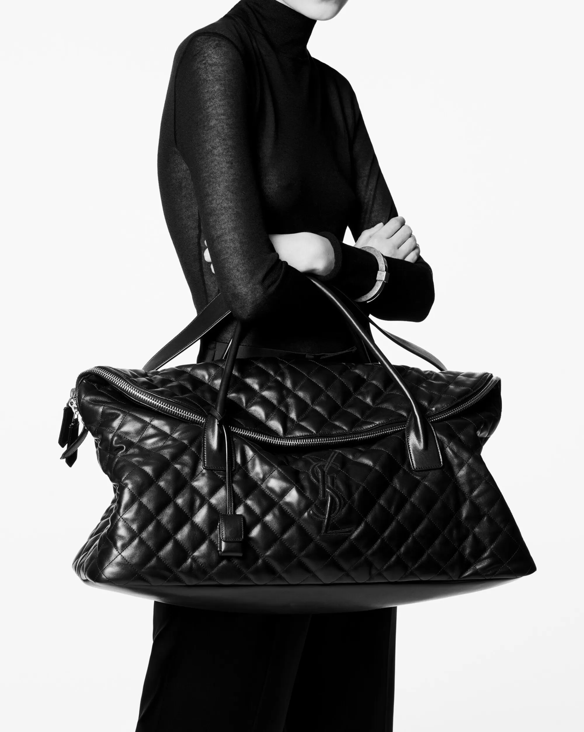 Women Saint Laurent MAXI BAGS | TOP HANDLES^ES GIANT TRAVEL BAG IN QUILTED LEATHER | | YSL.com