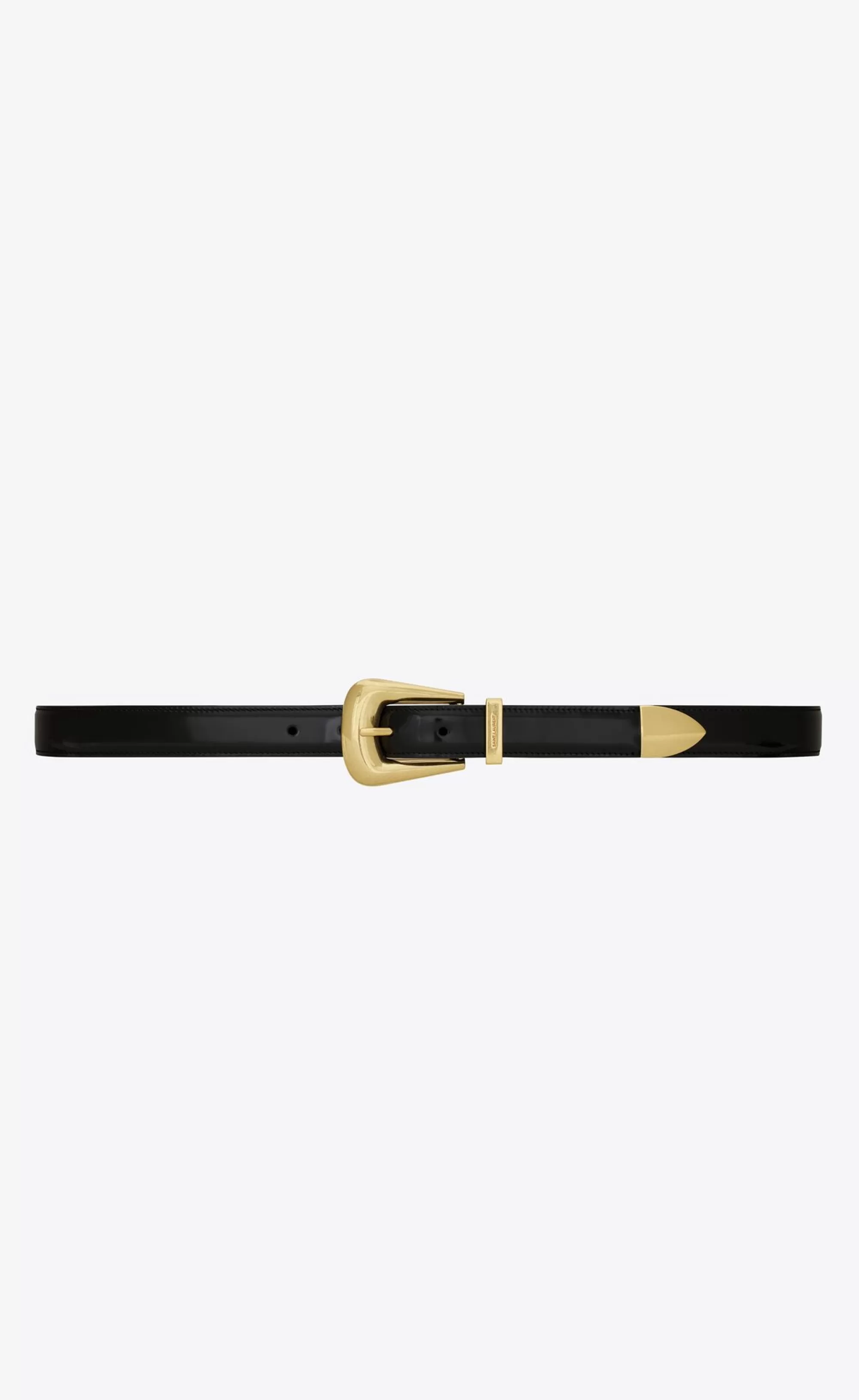 Women Saint Laurent BELTS^FOLK Buckle Belt In Brushed Leather | | YSL.com