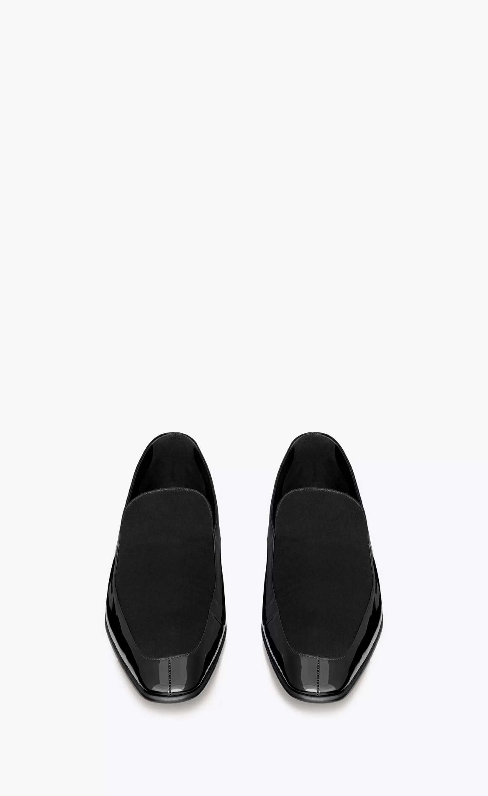 Saint Laurent NEW ARRIVALS | SMOKING^GABRIEL Loafers In Patent Leather And Silk Satin | | YSL.com