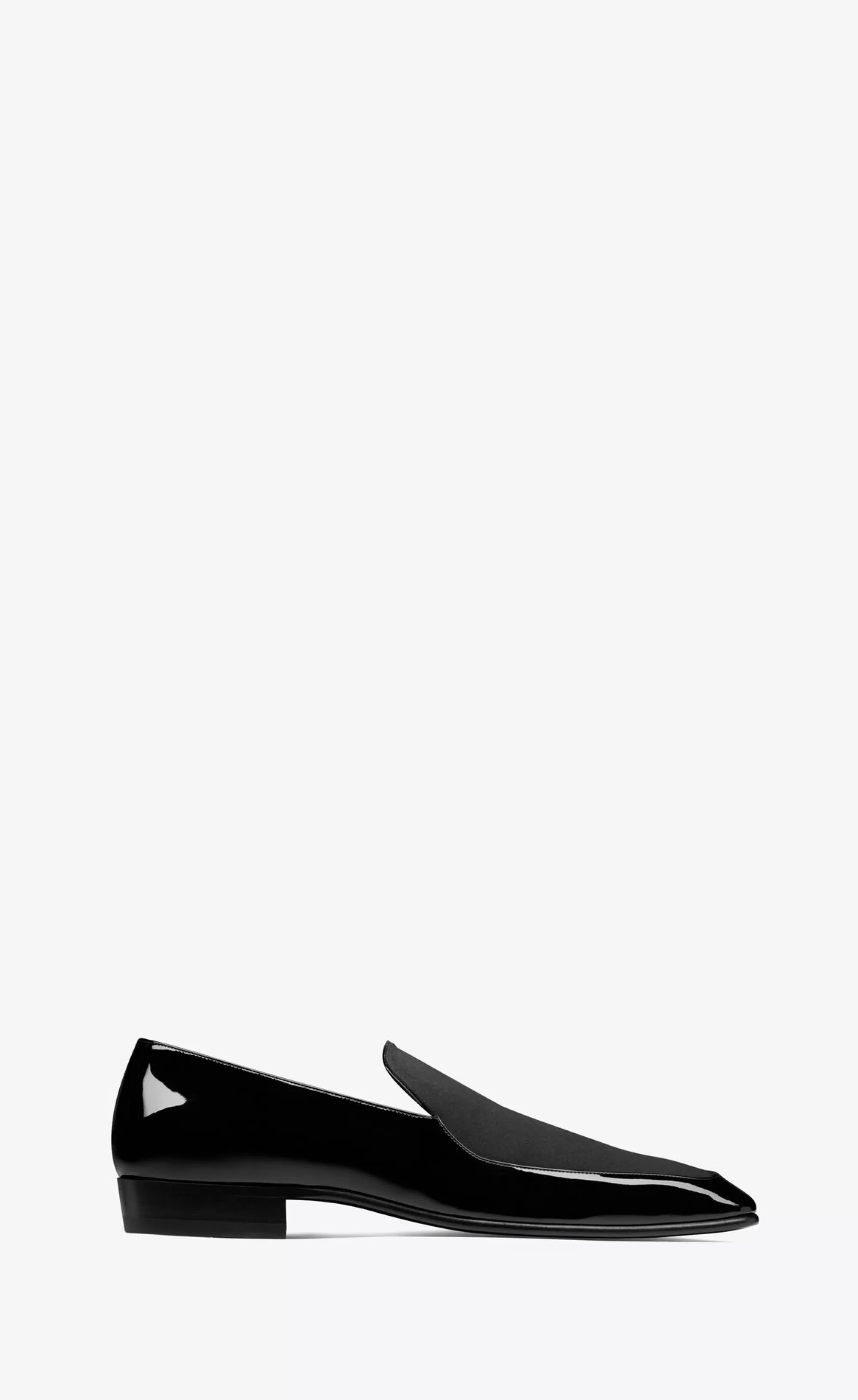 Saint Laurent NEW ARRIVALS | SMOKING^GABRIEL Loafers In Patent Leather And Silk Satin | | YSL.com