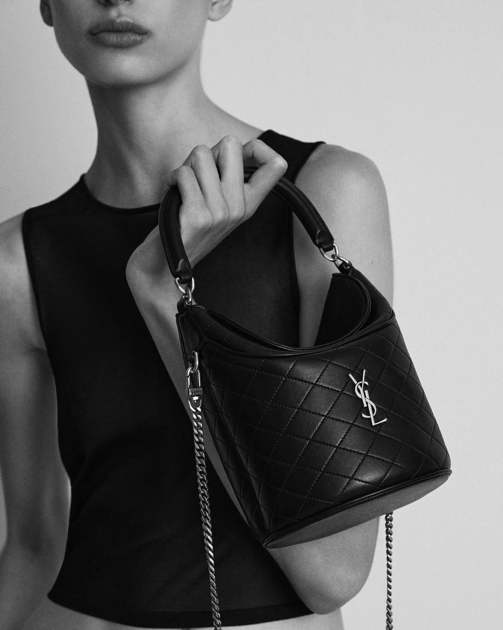 Women Saint Laurent SHOULDER BAGS | CROSSBODY BAGS^GABY Bucket Bag In Lambskin | | YSL.com