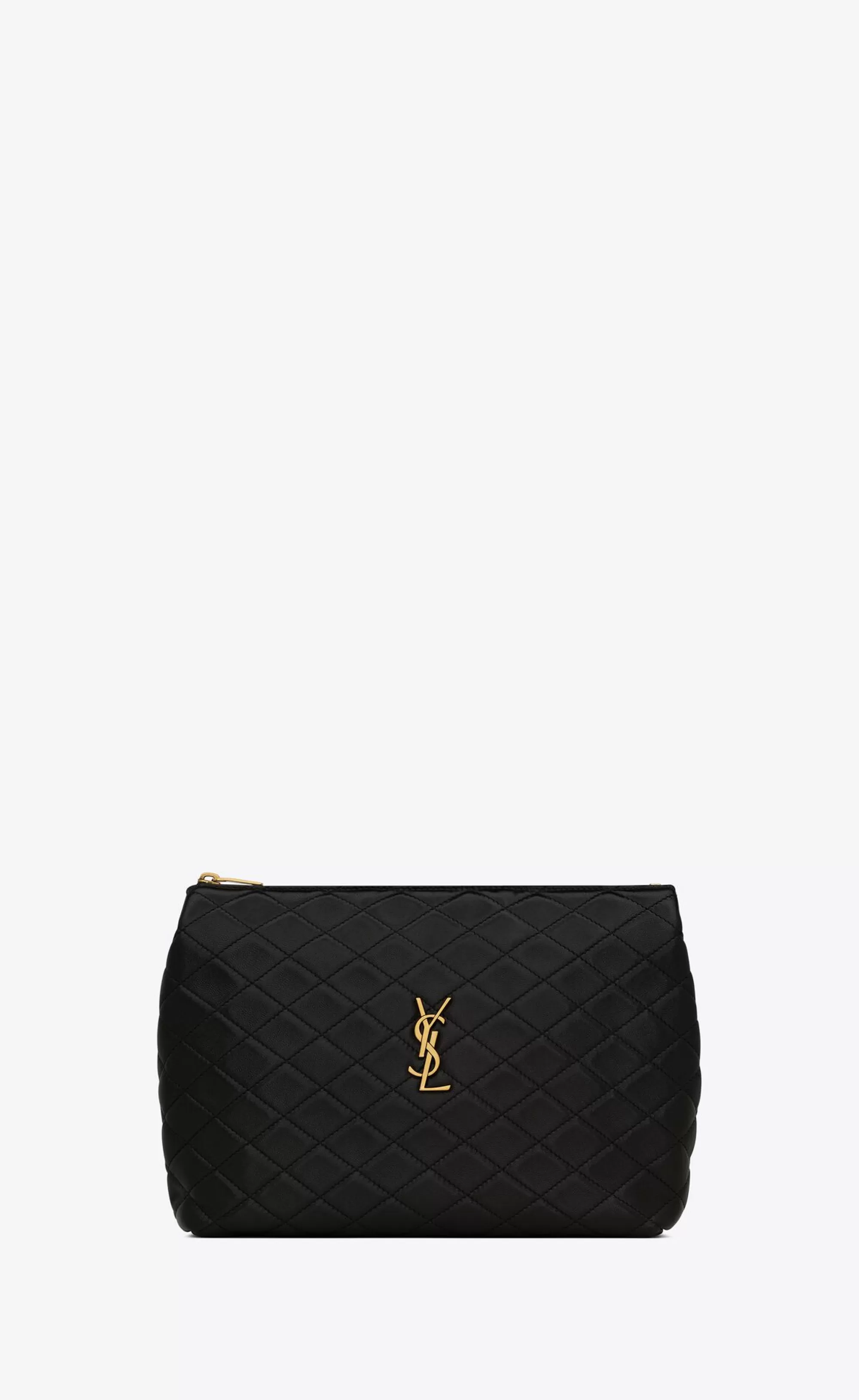 Women Saint Laurent SMALL ACCESSORIES | pouches^GABY COSMETIC POUCH IN QUILTED LEATHER | | YSL.com