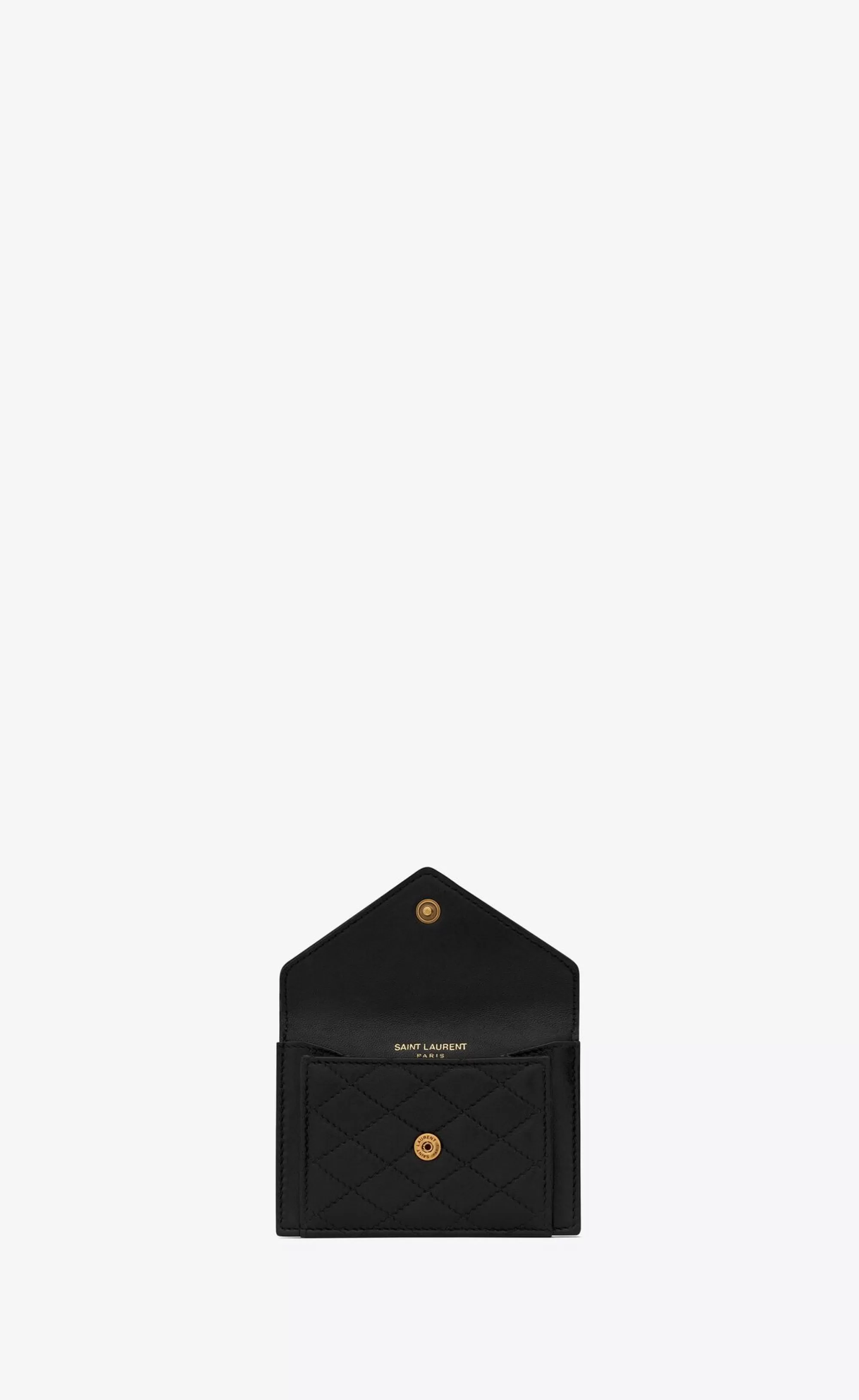 Women Saint Laurent CARD CASES^GABY FLAP CARD CASE IN QUILTED LAMBSKIN | | YSL.com
