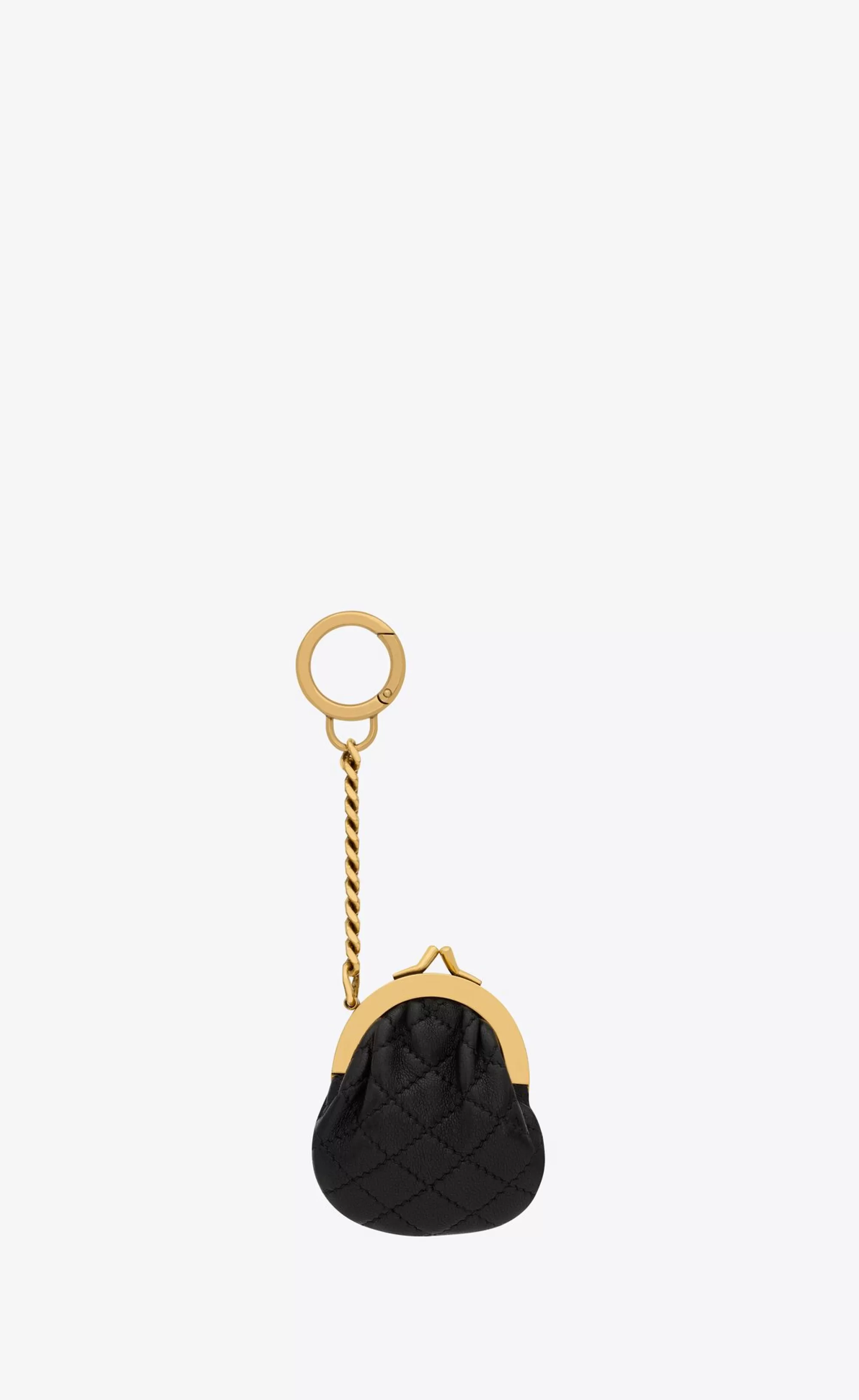 Women Saint Laurent SMALL ACCESSORIES^GABY Mini Purse Keyring In Quilted Lambskin | | YSL.com