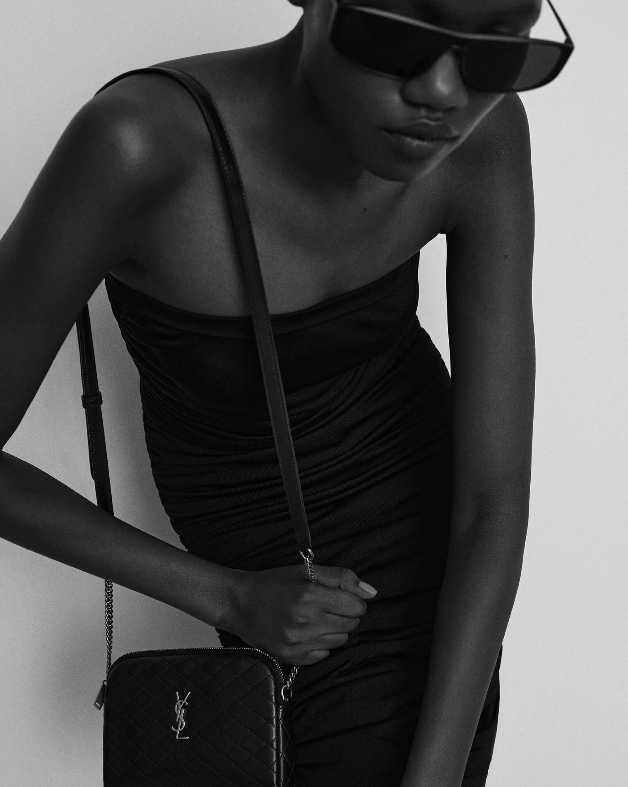 Women Saint Laurent CHAIN WALLETS | GABY^Gaby Zipped Pouch In Quilted Patent Leather | | YSL.com