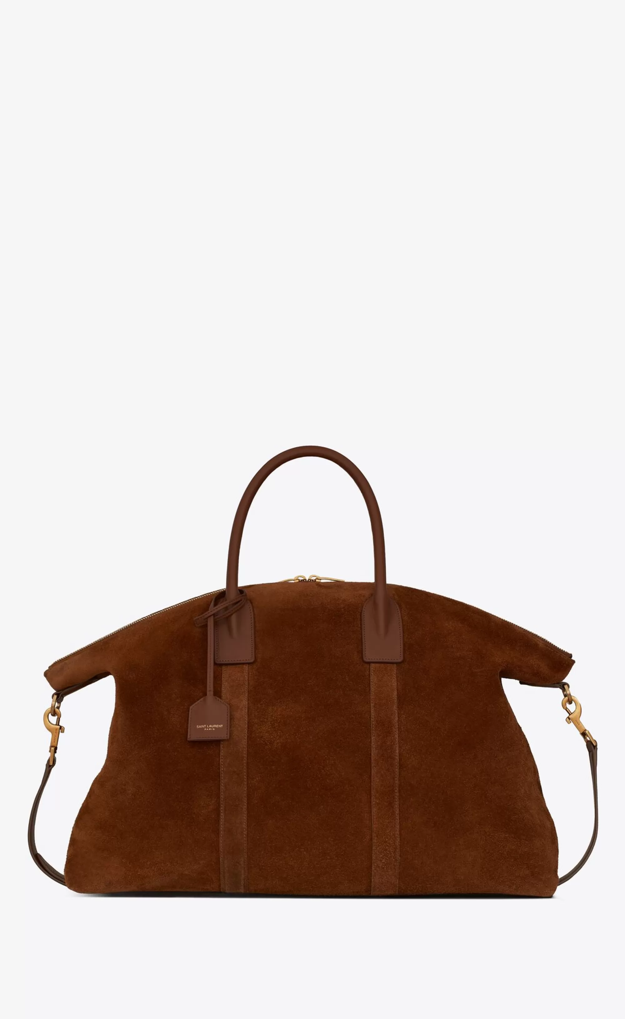 Saint Laurent TRAVEL BAGS^GIANT BOWLING Bag In Suede | | YSL.com