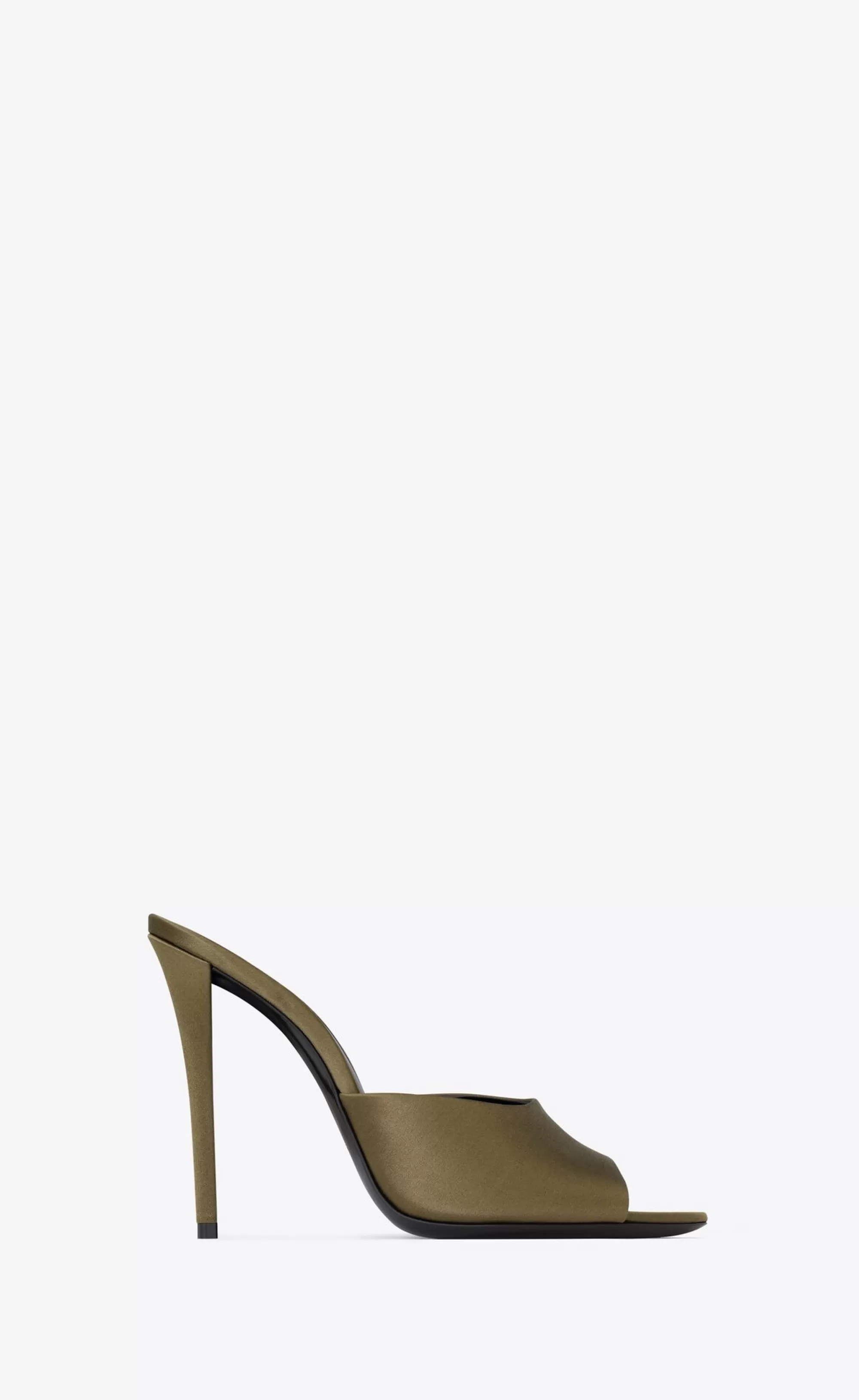 Women Saint Laurent MULES^GOLDIE Mules In Satin Crepe | | YSL.com