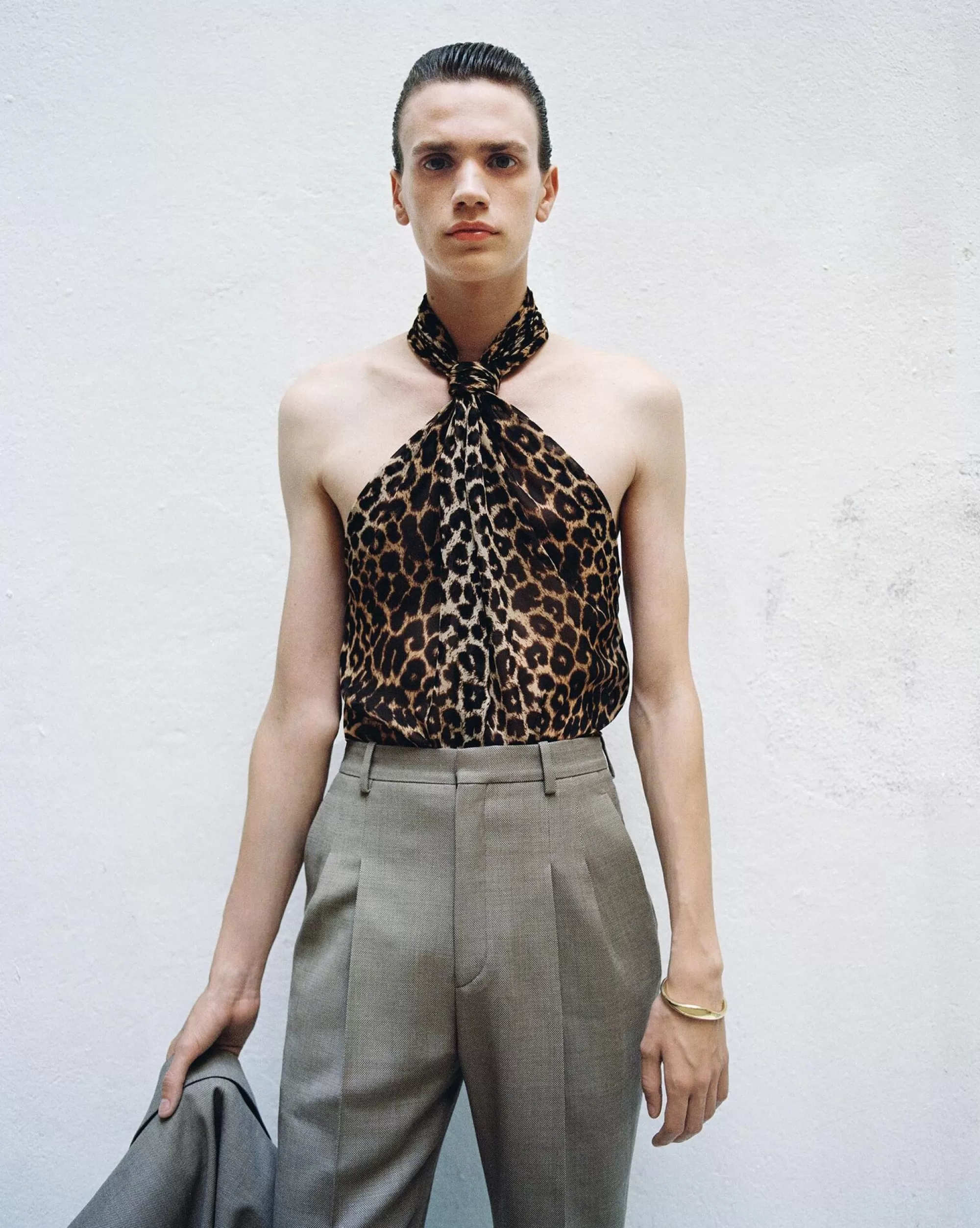 Saint Laurent ALL READY TO WEAR | SHIRTS^Halter Top In Silk Georgette | | YSL.com
