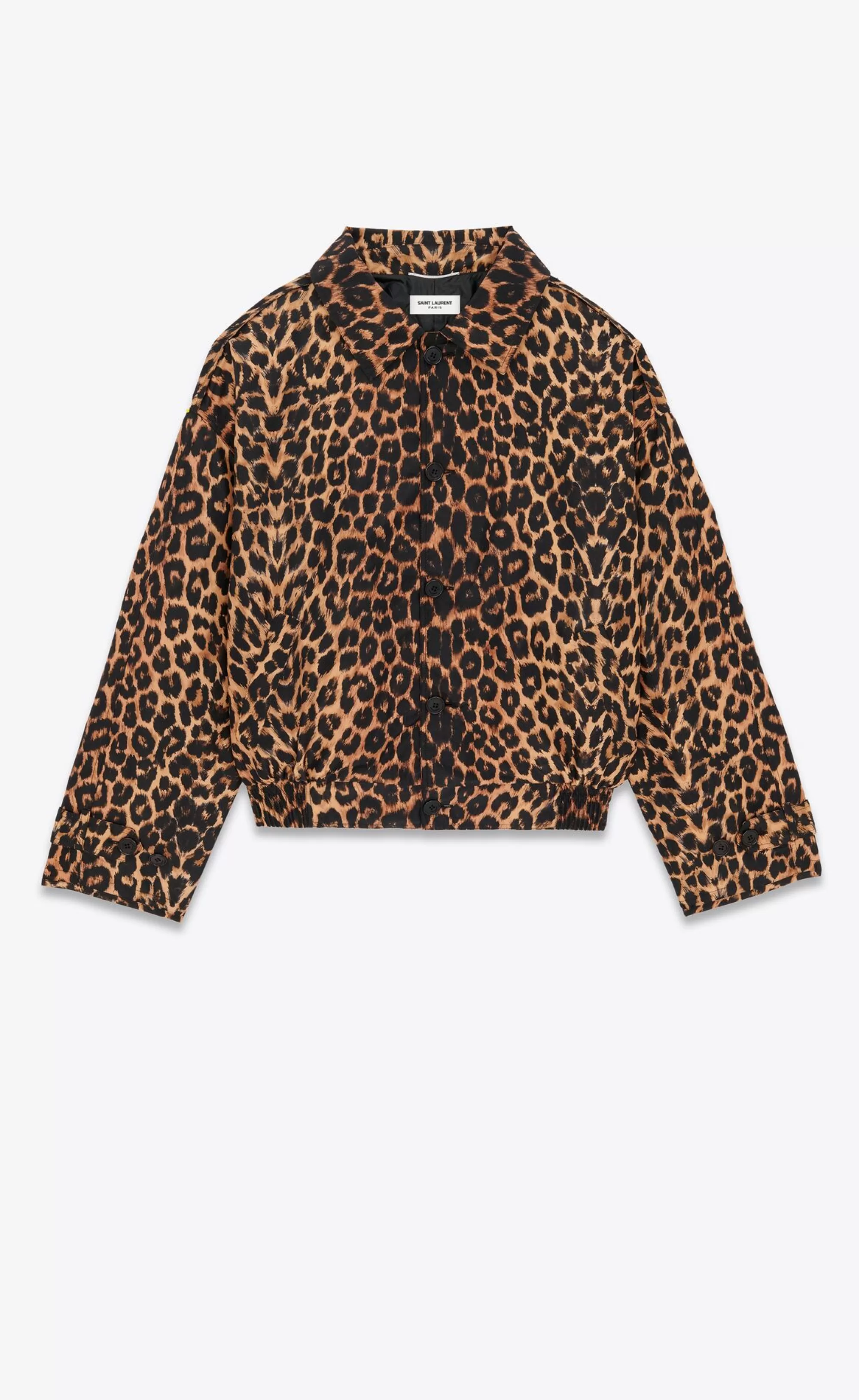 Saint Laurent ALL READY TO WEAR | OUTERWEAR^Harrington Jacket In Leopard Silk Taffeta | | YSL.com