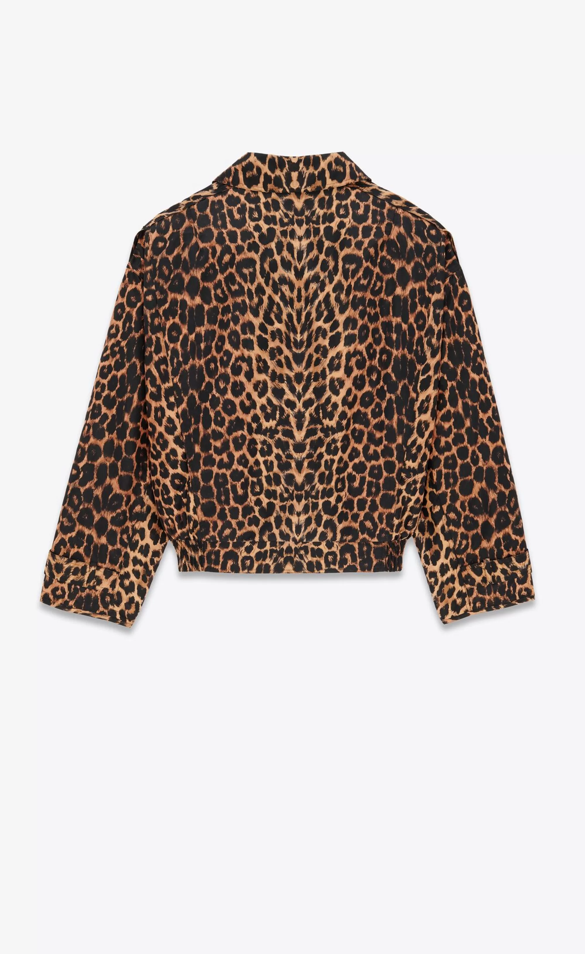 Saint Laurent ALL READY TO WEAR | OUTERWEAR^Harrington Jacket In Leopard Silk Taffeta | | YSL.com