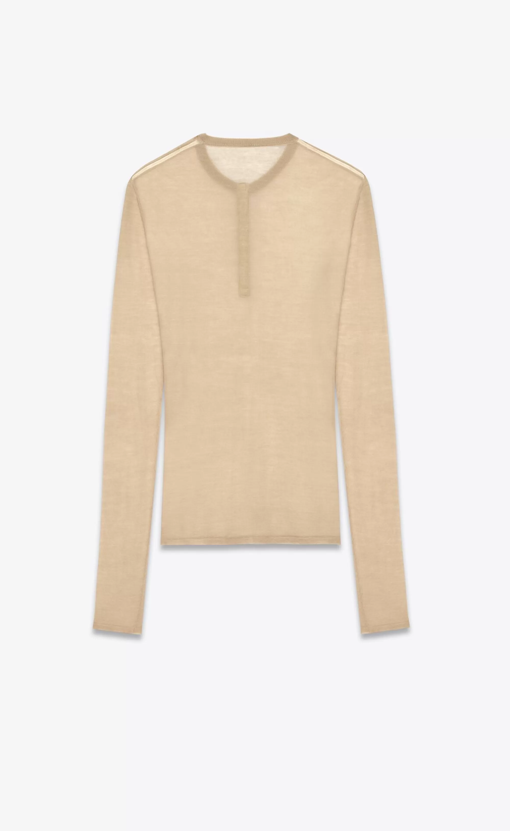 Women Saint Laurent KNITWEAR | SHIRTS AND TOPS^Henley Shirt In Knit | | YSL.com