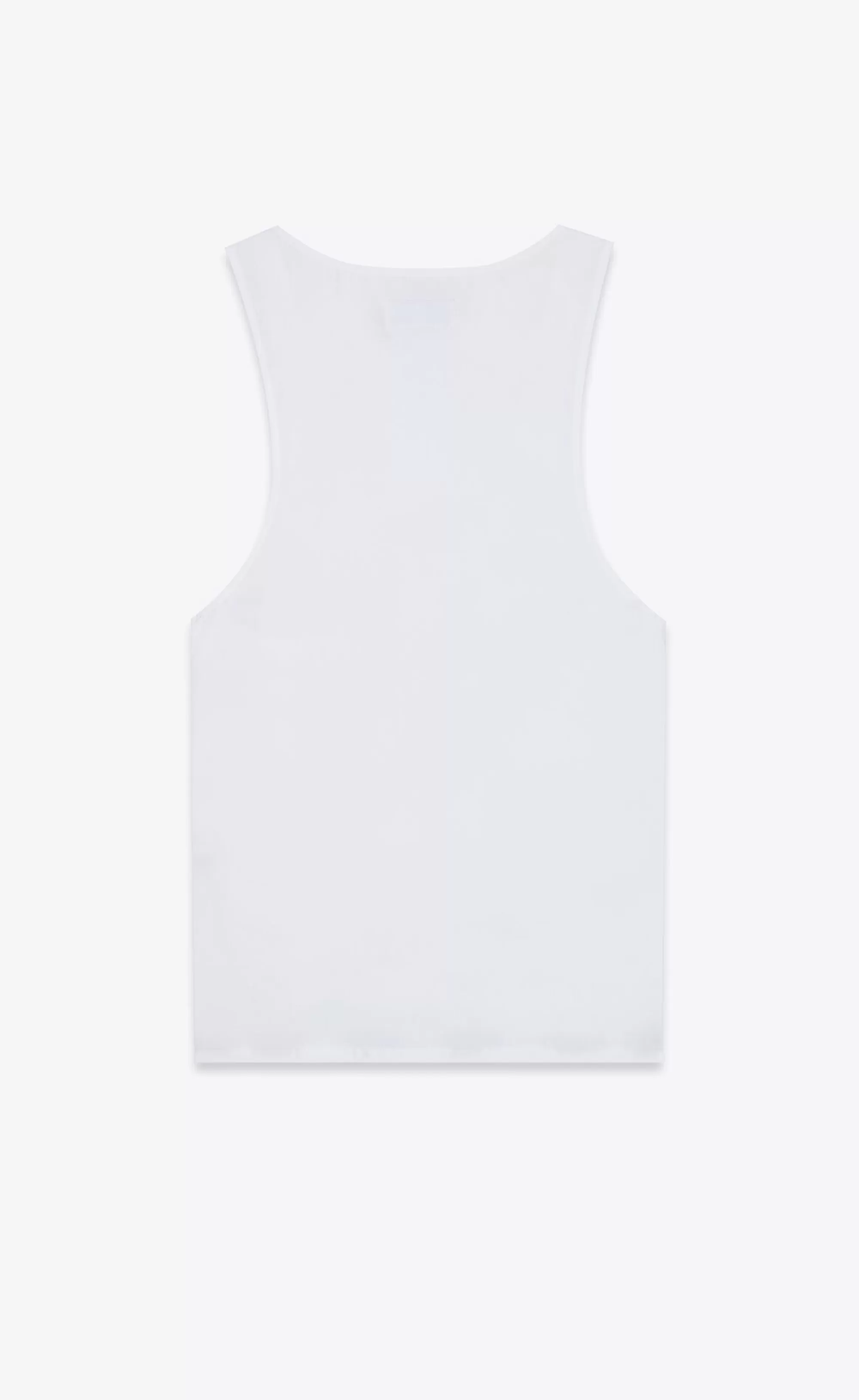 Women Saint Laurent SHIRTS AND TOPS^Henley Tank In Cotton Poplin | | YSL.com