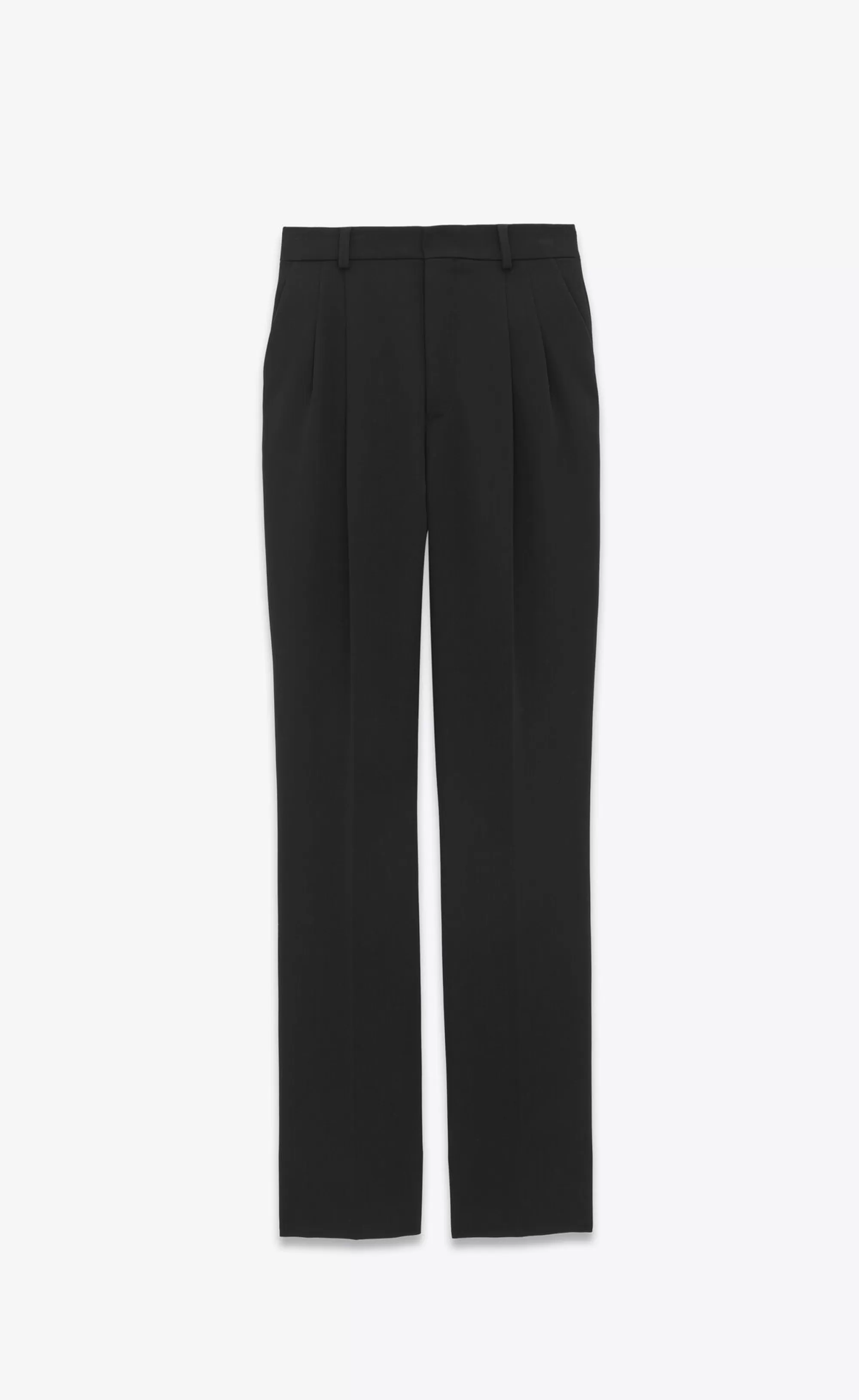 Saint Laurent ALL READY TO WEAR | JACKETS AND PANTS^High-waisted Pants In GRAIN DE POUDRE | | YSL.com