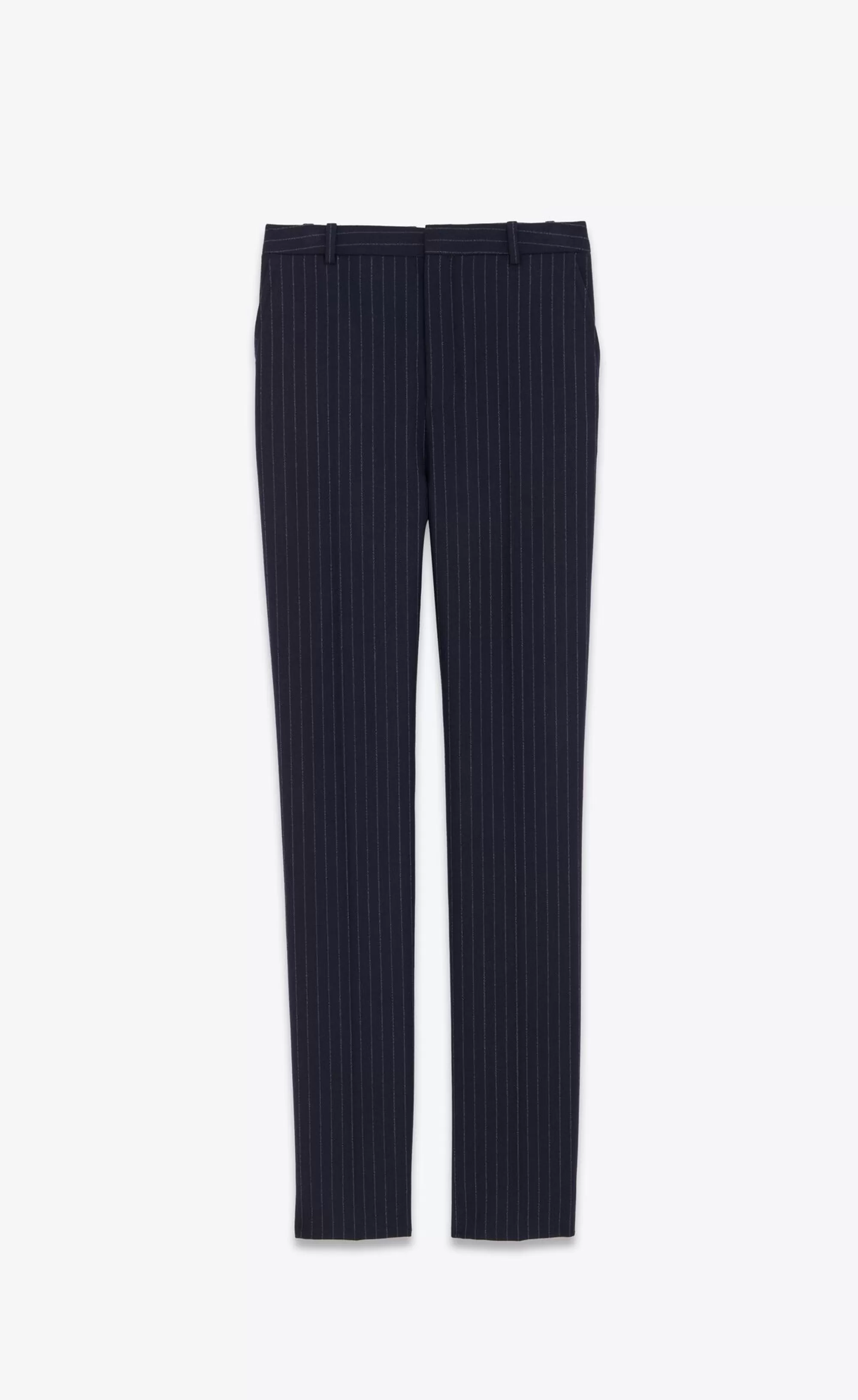Saint Laurent ALL READY TO WEAR | JACKETS AND PANTS^High-waisted Pants In RIVE GAUCHE Striped Flannel | | YSL.com