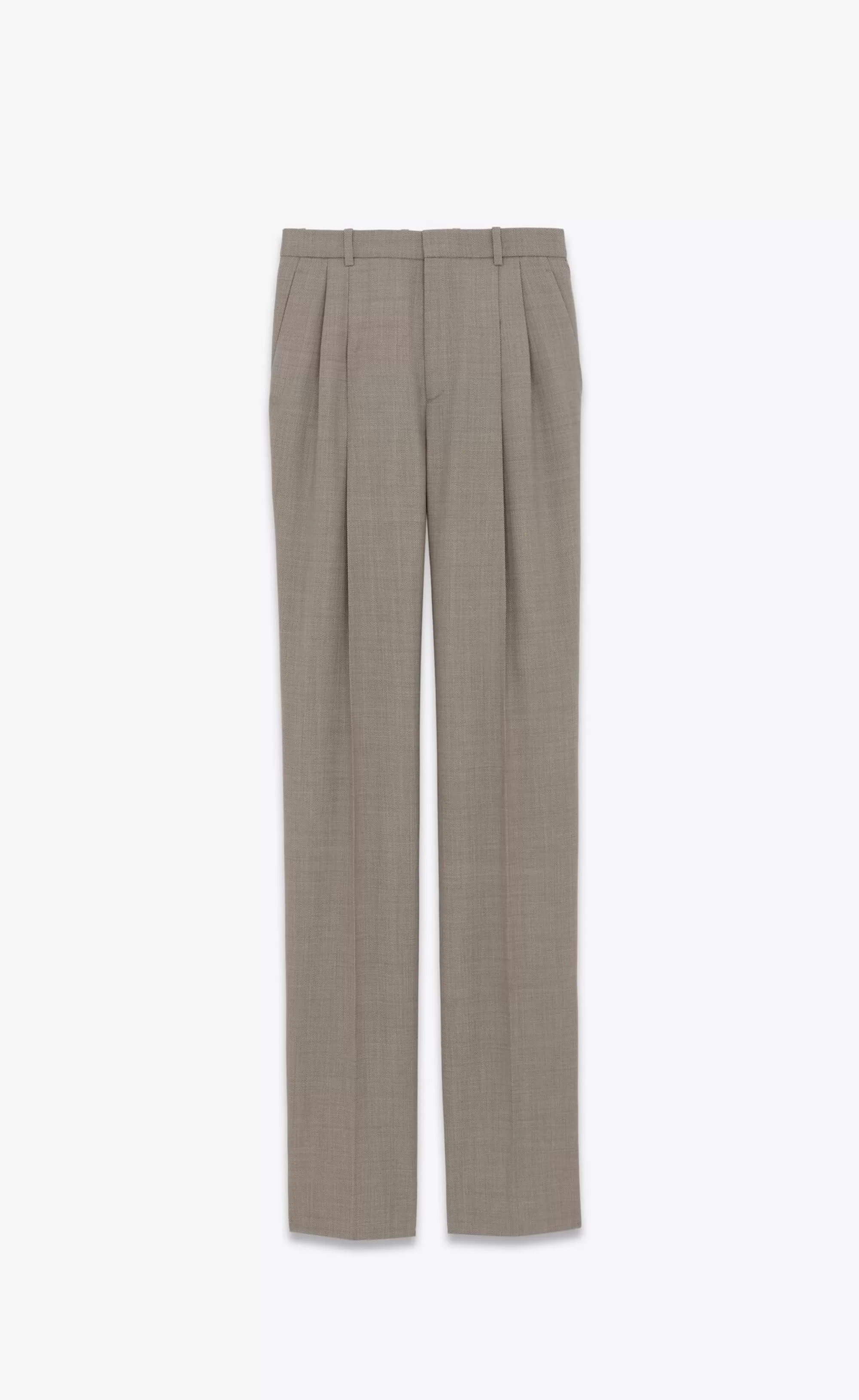 Saint Laurent ALL READY TO WEAR | JACKETS AND PANTS^High-waisted Pants In Wool | | YSL.com