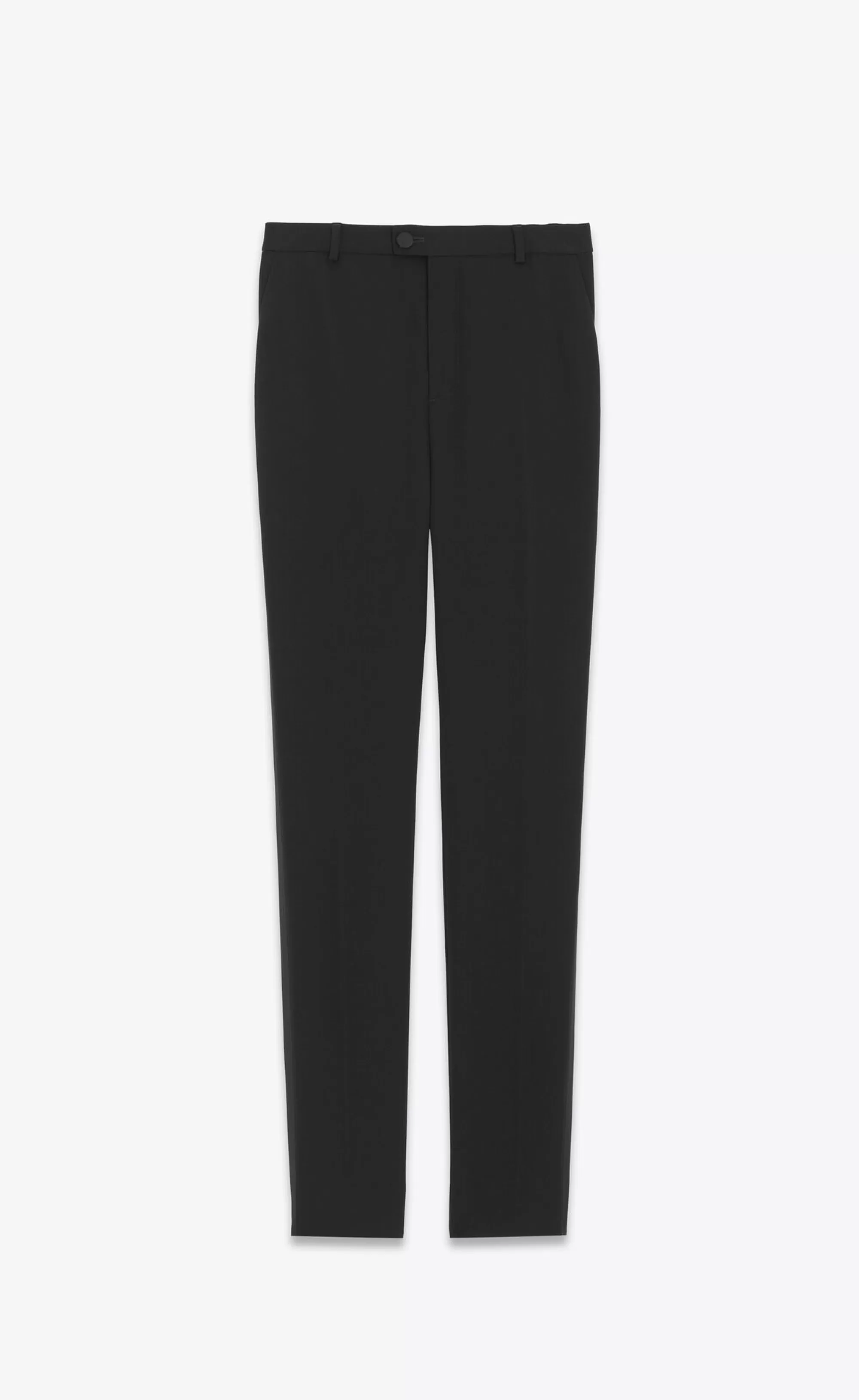 Saint Laurent ALL READY TO WEAR | SMOKING^High-waisted Tuxedo Pants In GRAIN DE POUDRE | | YSL.com