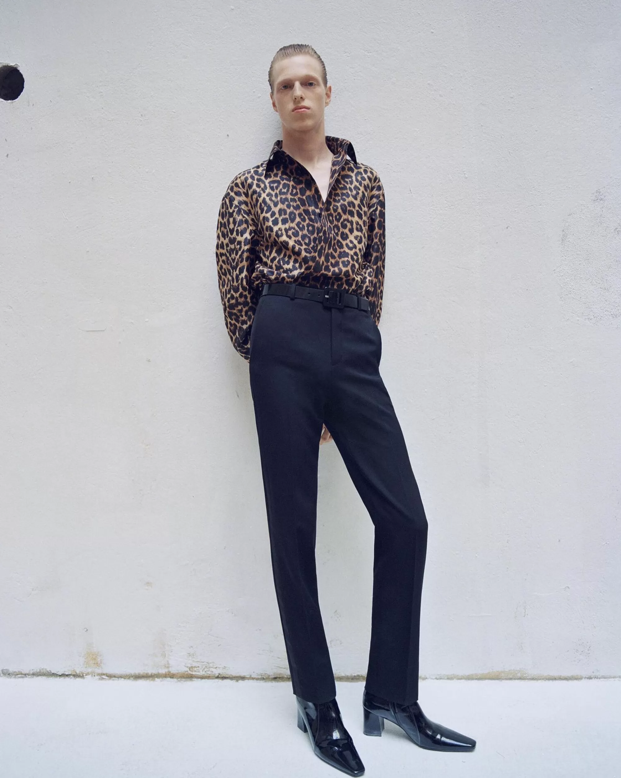 Saint Laurent ALL READY TO WEAR | SMOKING^High-waisted Tuxedo Pants In GRAIN DE POUDRE | | YSL.com