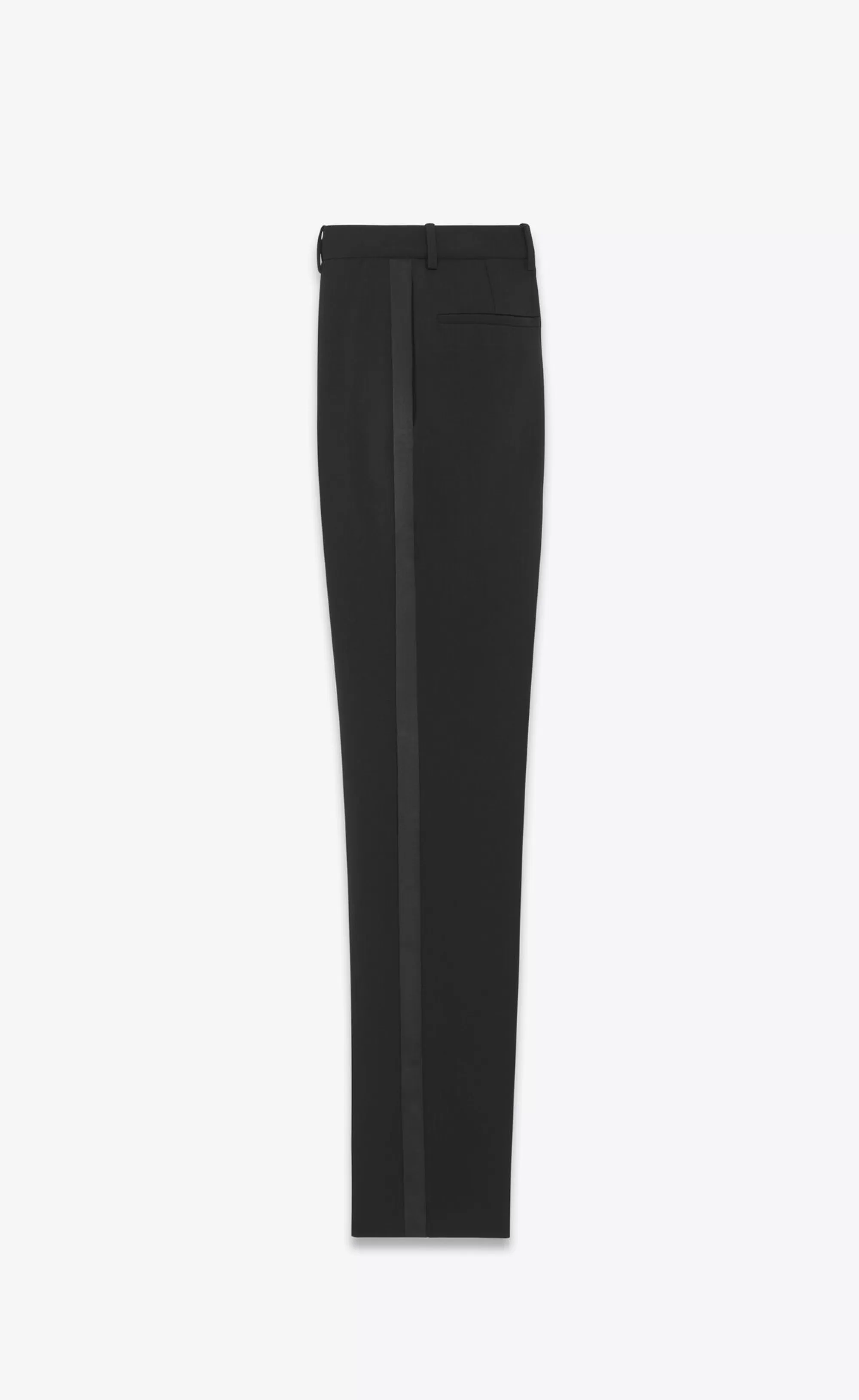 Saint Laurent ALL READY TO WEAR | SMOKING^High-waisted Tuxedo Pants In GRAIN DE POUDRE | | YSL.com
