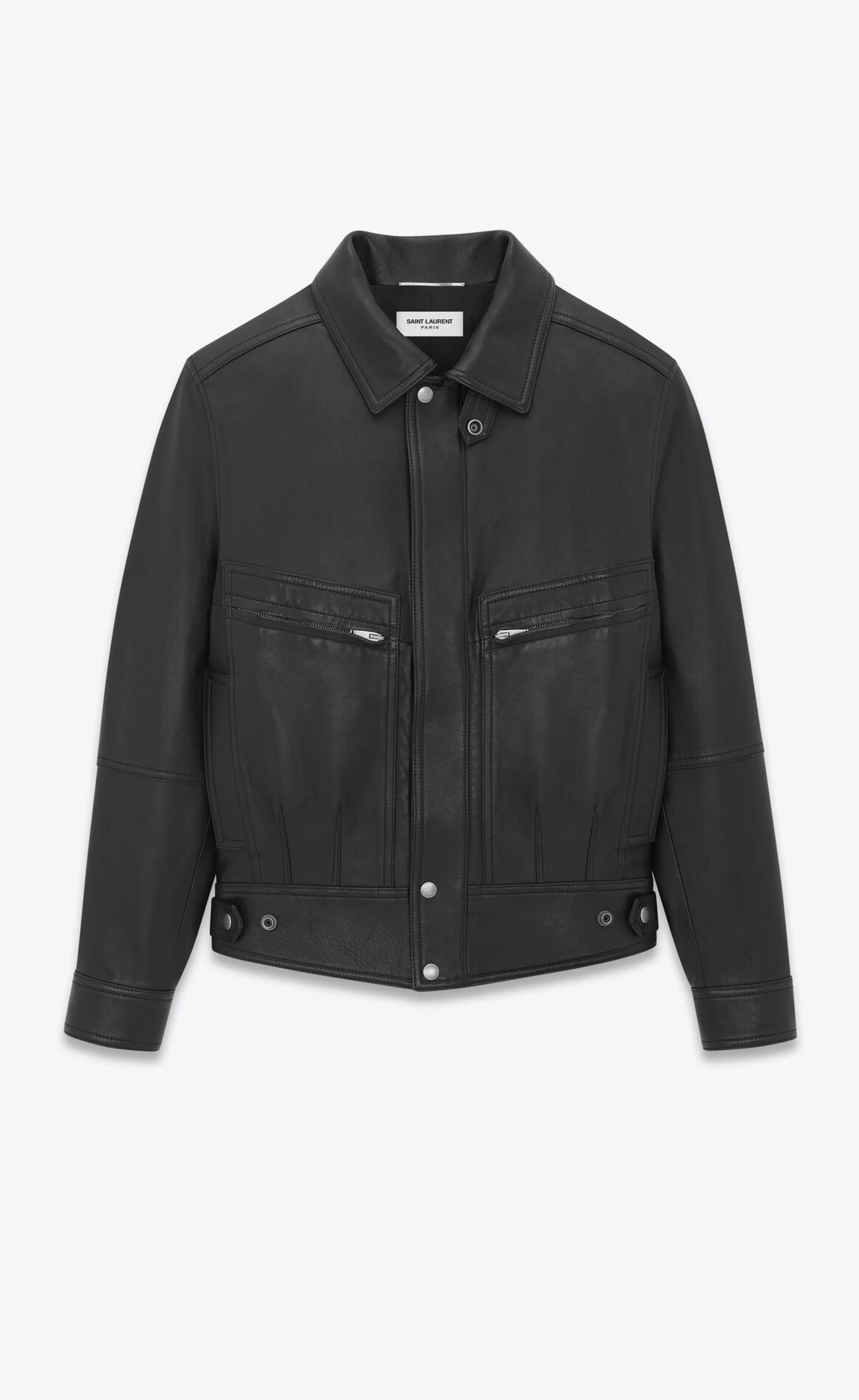 Saint Laurent ALL READY TO WEAR | LEATHER^JACKET IN DRUMMED LAMBSKIN | | YSL.com