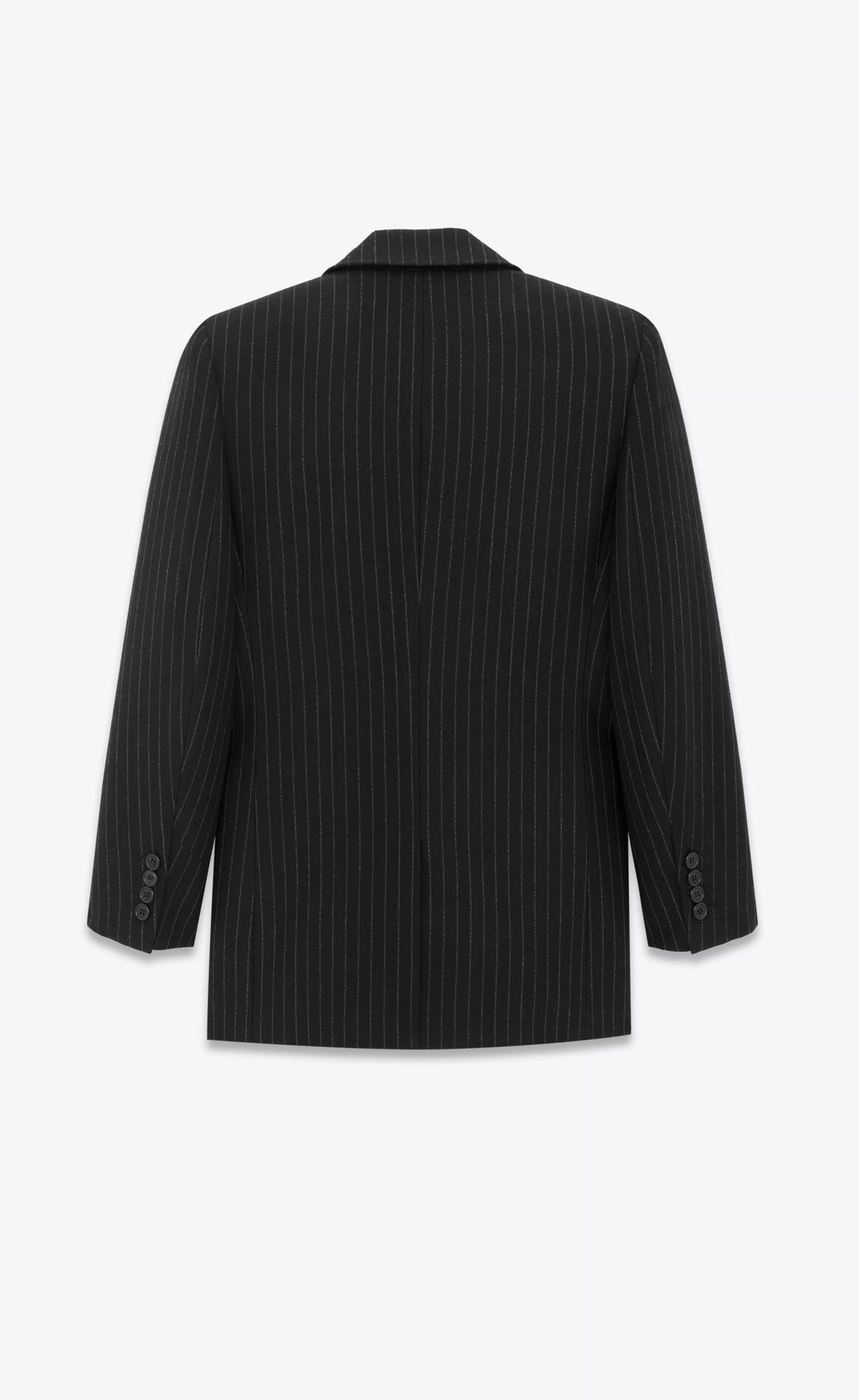 Women Saint Laurent JACKETS AND PANTS^Jacket In RIVE GAUCHE Striped Flannel | | YSL.com