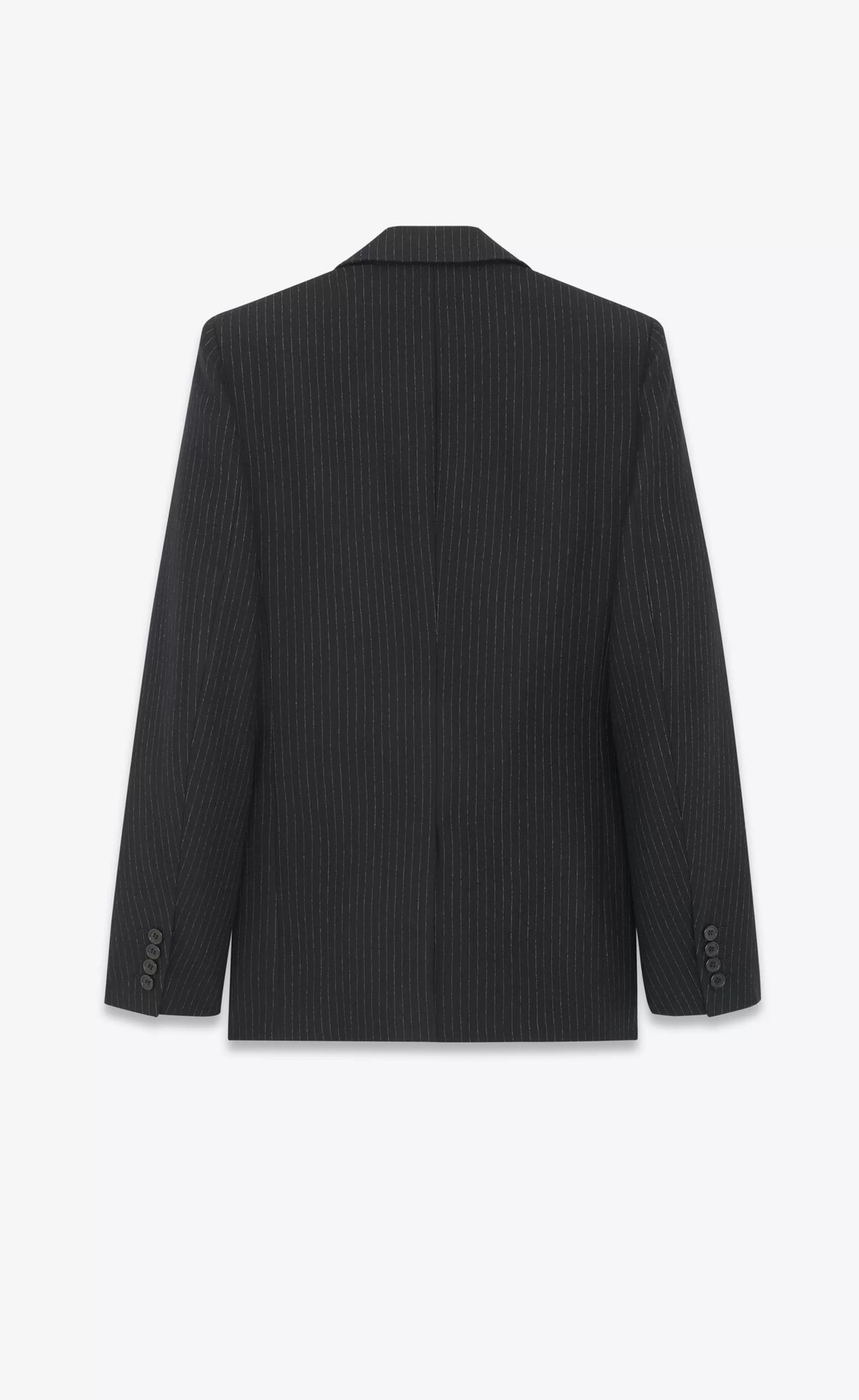 Saint Laurent JACKETS AND PANTS^Jacket In Striped Wool Flannel | | YSL.com