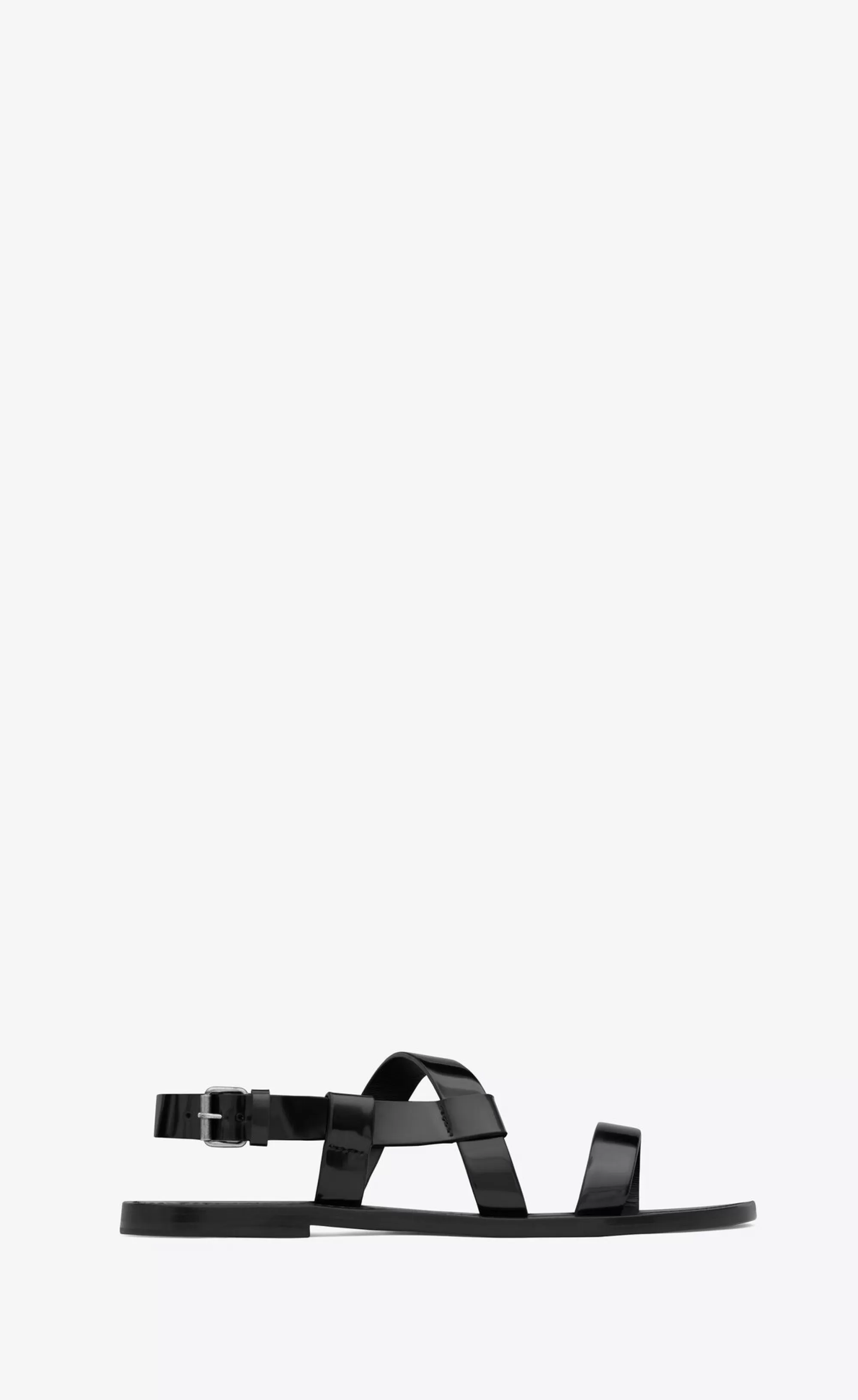 Saint Laurent NEW ARRIVALS^JEAN Sandals In Glazed Leather | | YSL.com