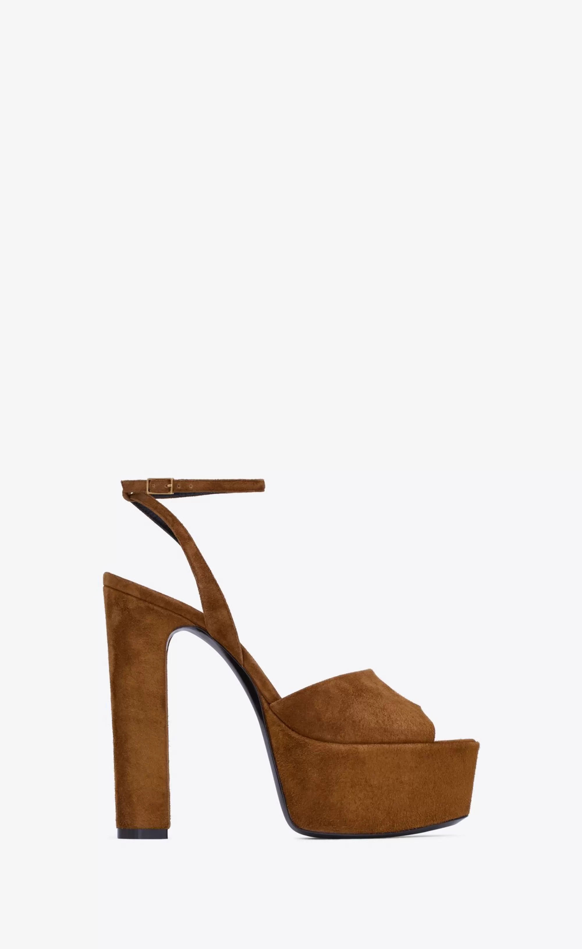 Women Saint Laurent High Heel Sandals^JODIE Platform Sandals In Suede | | YSL.com