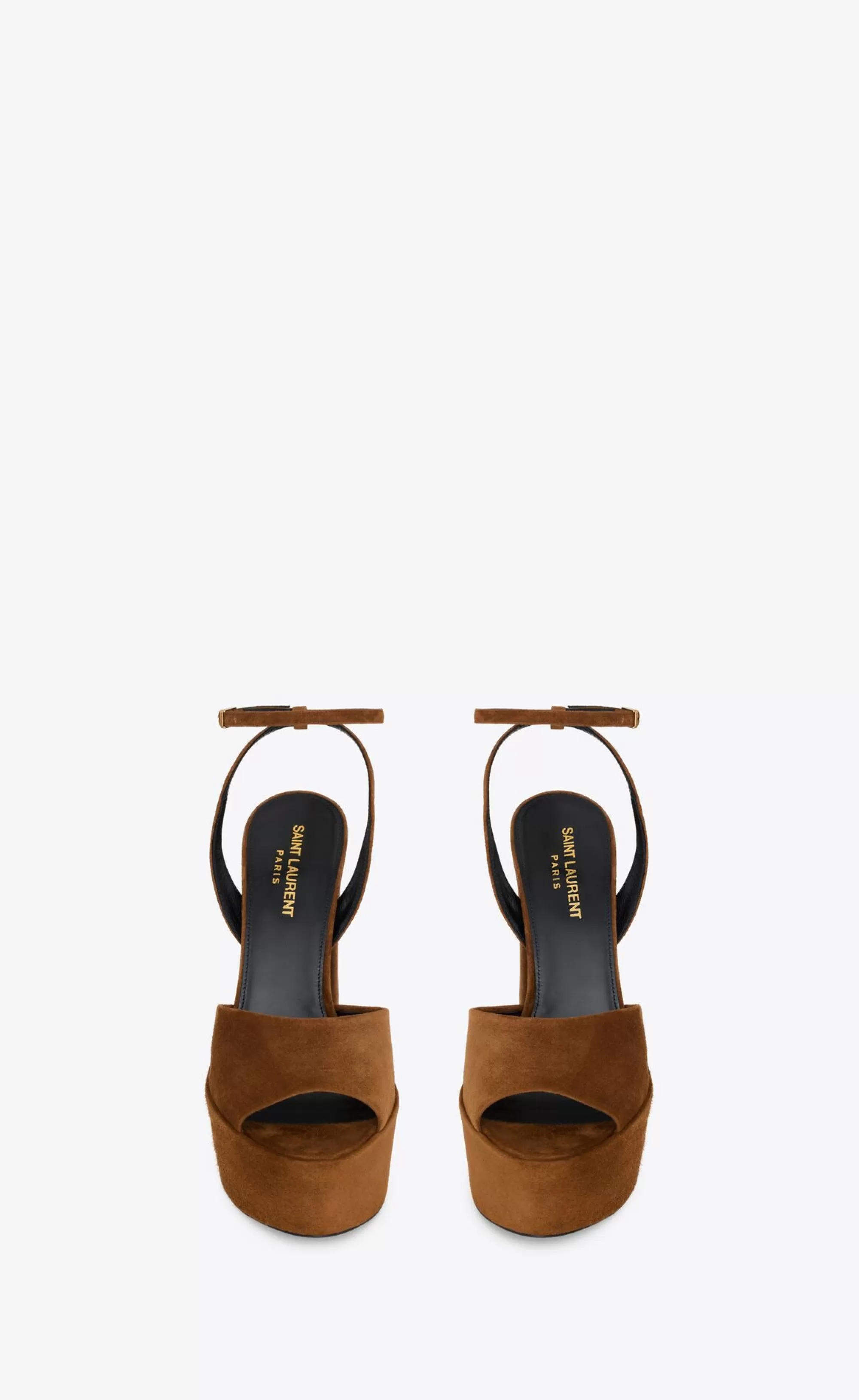 Women Saint Laurent High Heel Sandals^JODIE Platform Sandals In Suede | | YSL.com