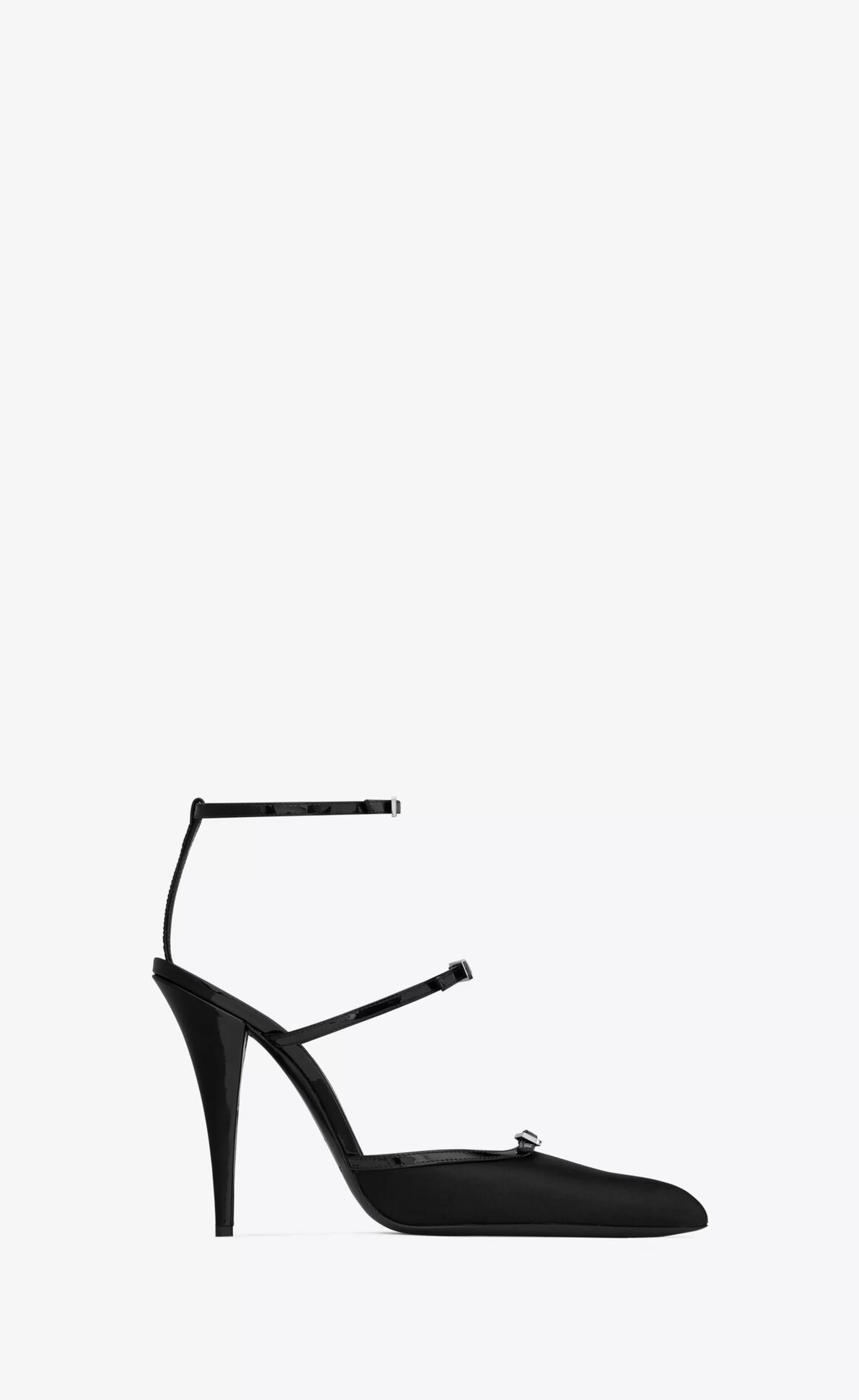 Women Saint Laurent PUMPS^JONES Pumps In Satin Crepe | | YSL.com