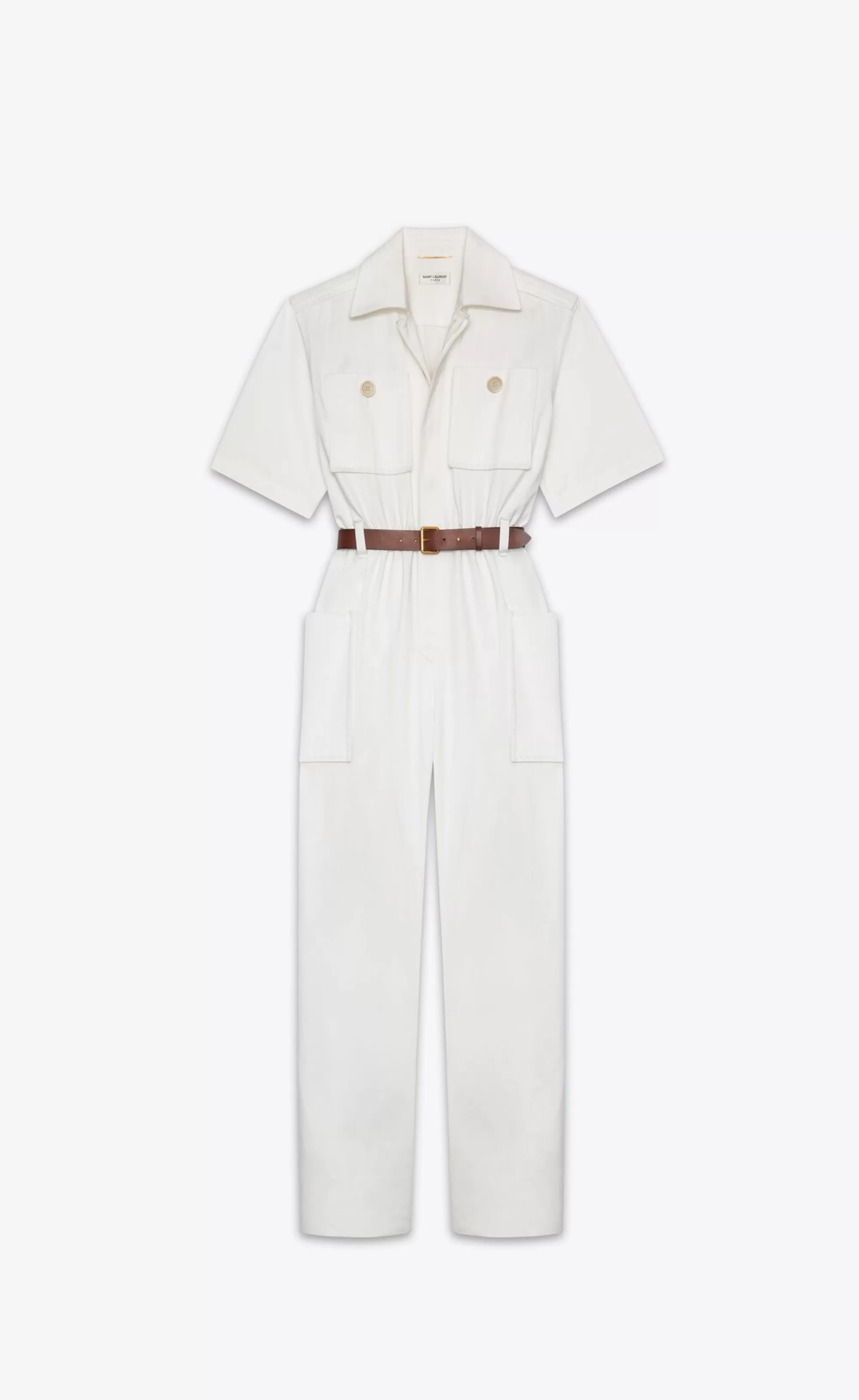 Women Saint Laurent JUMPSUITS^Jumpsuit In Cotton Gabardine | | YSL.com