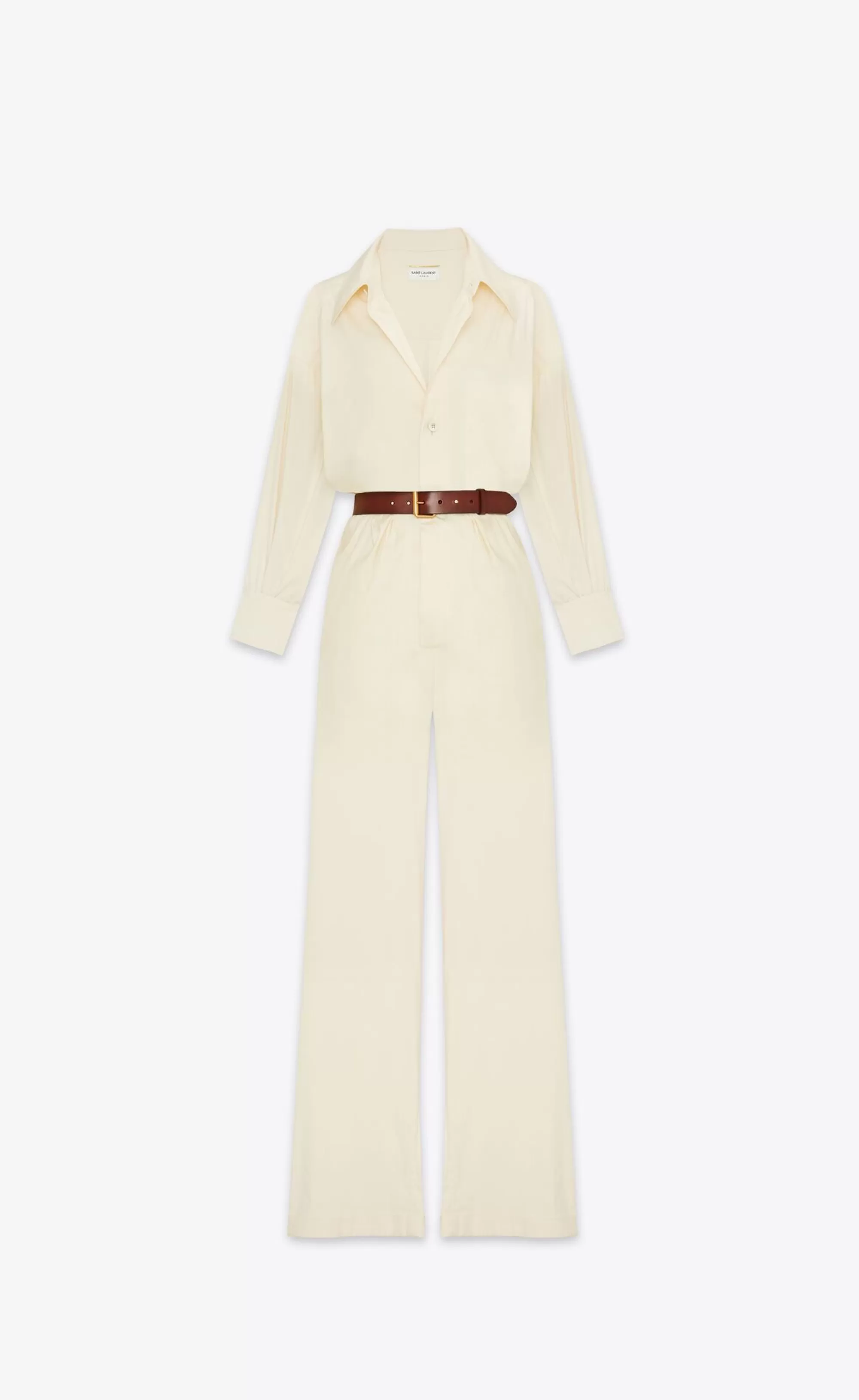 Women Saint Laurent JUMPSUITS^Jumpsuit In Cotton Sateen | | YSL.com