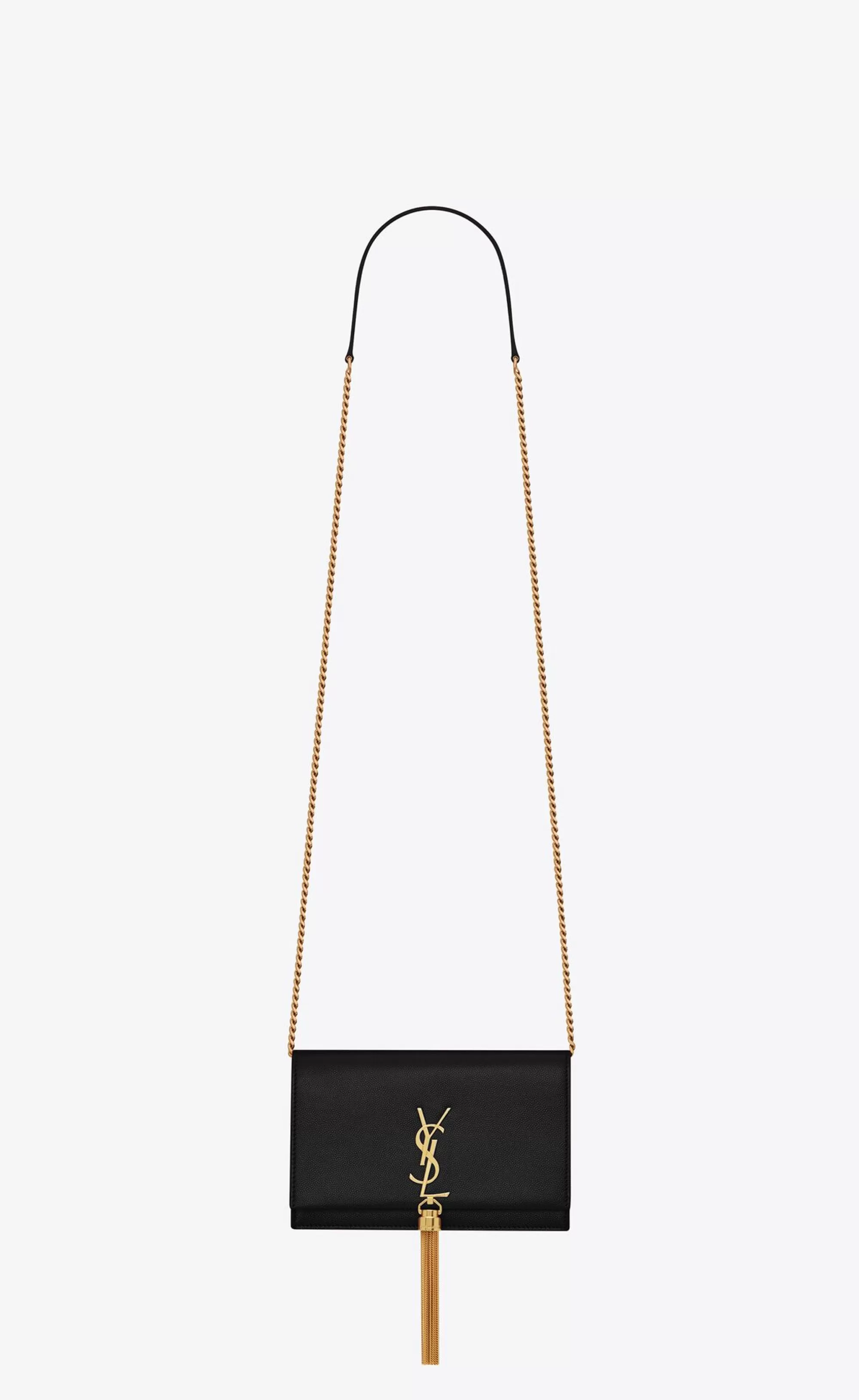 Women Saint Laurent CHAIN WALLETS | MINI BAGS^Kate Chain Wallet In GRAIN DE POUDRE LEATHER | | YSL.com