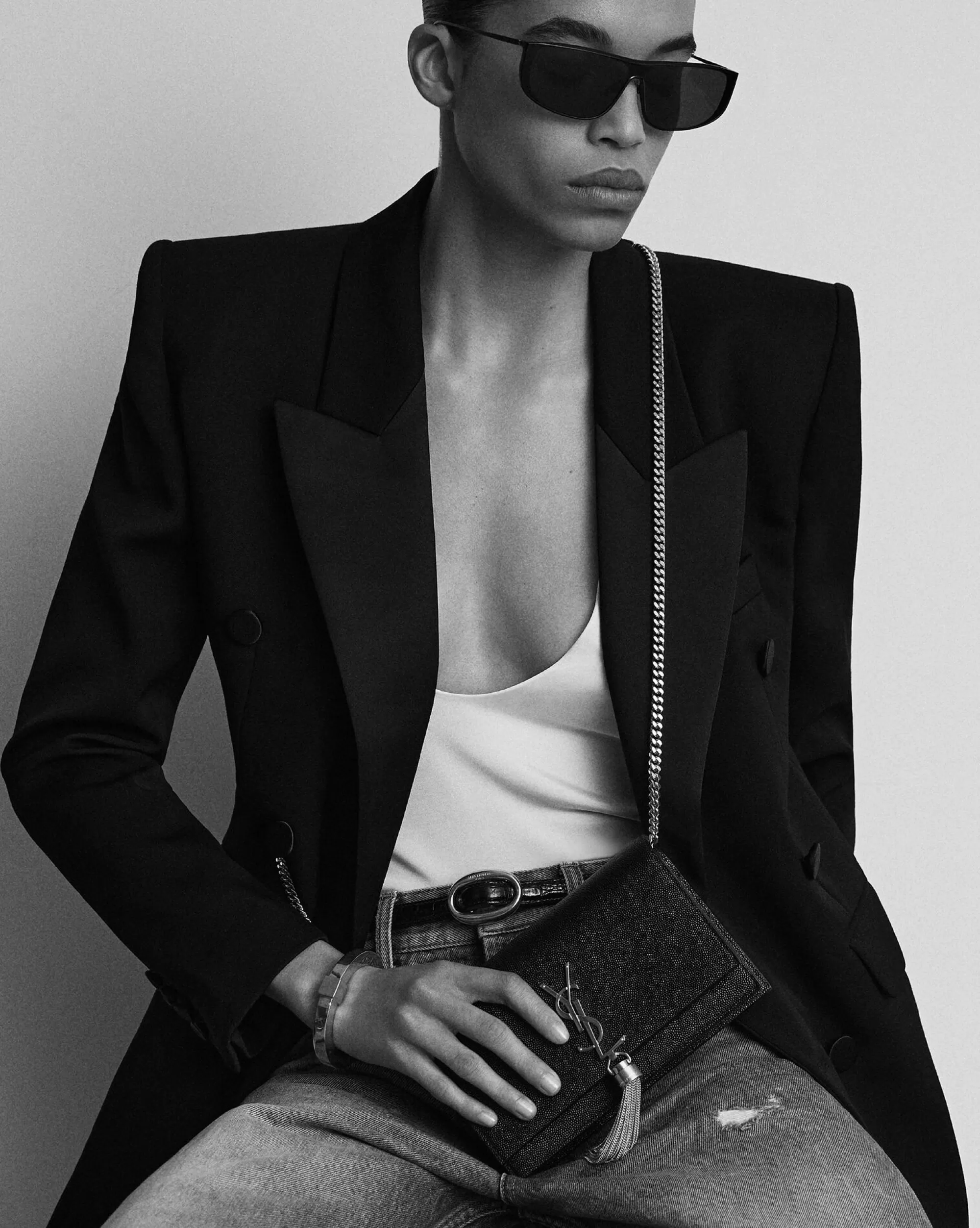 Women Saint Laurent CHAIN WALLETS | MINI BAGS^Kate Chain Wallet In GRAIN DE POUDRE LEATHER | | YSL.com