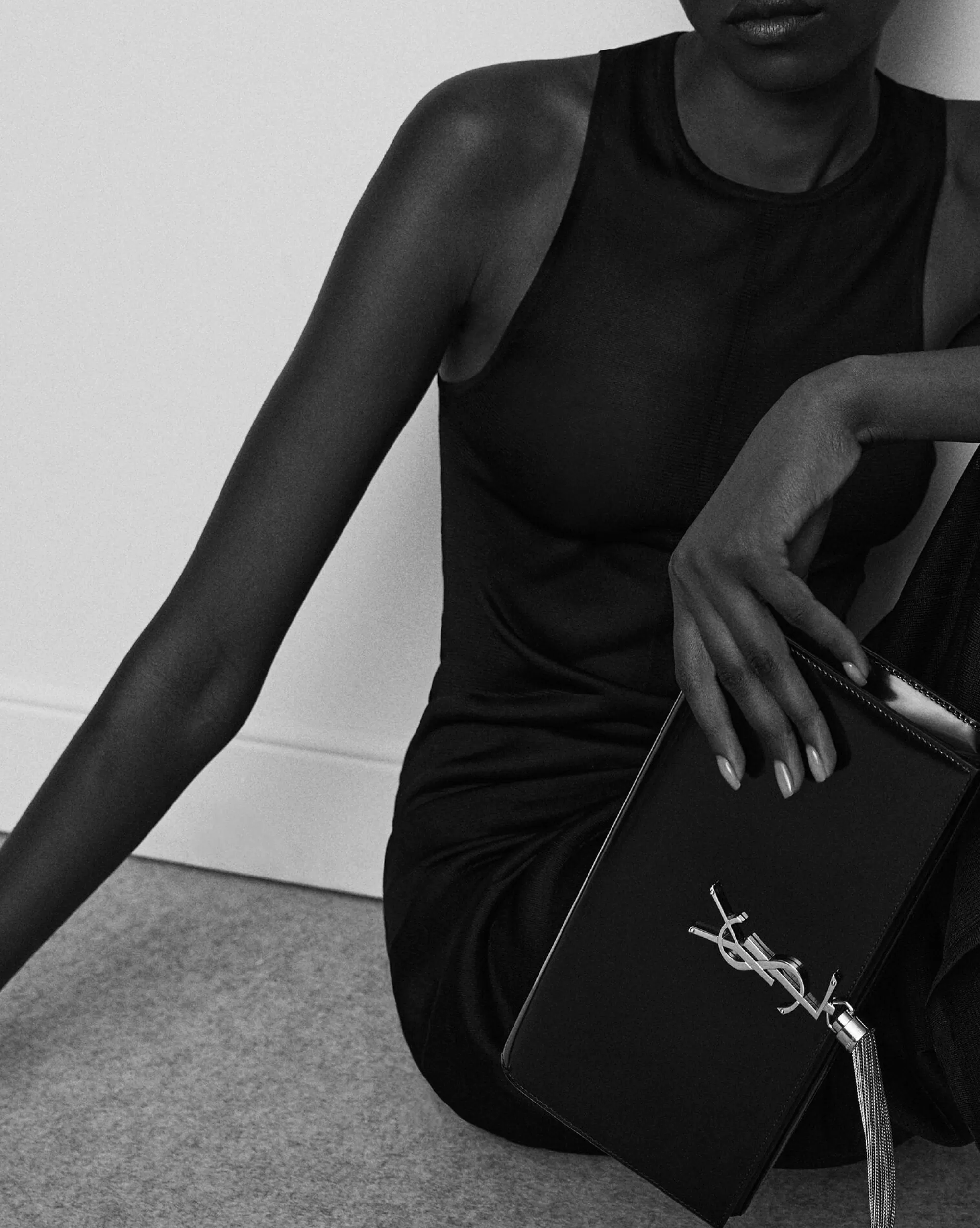 Women Saint Laurent CLUTCHES AND EVENING | KATE^KATE Clutch In Brushed Leather | | YSL.com