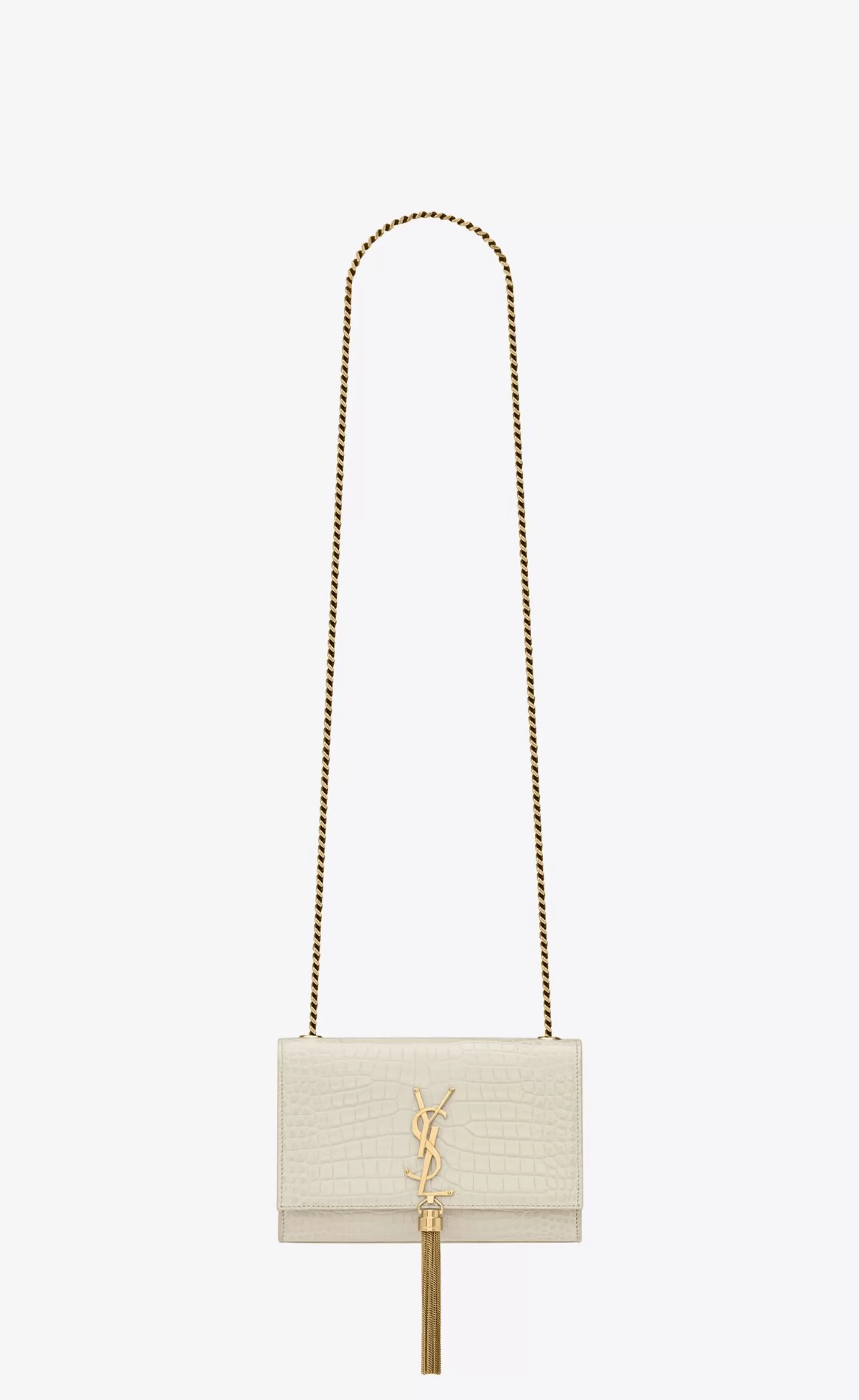 Women Saint Laurent CROSSBODY BAGS | KATE^KATE SMALL TASSEL IN CROCODILE-EMBOSSED LEATHER | | YSL.com