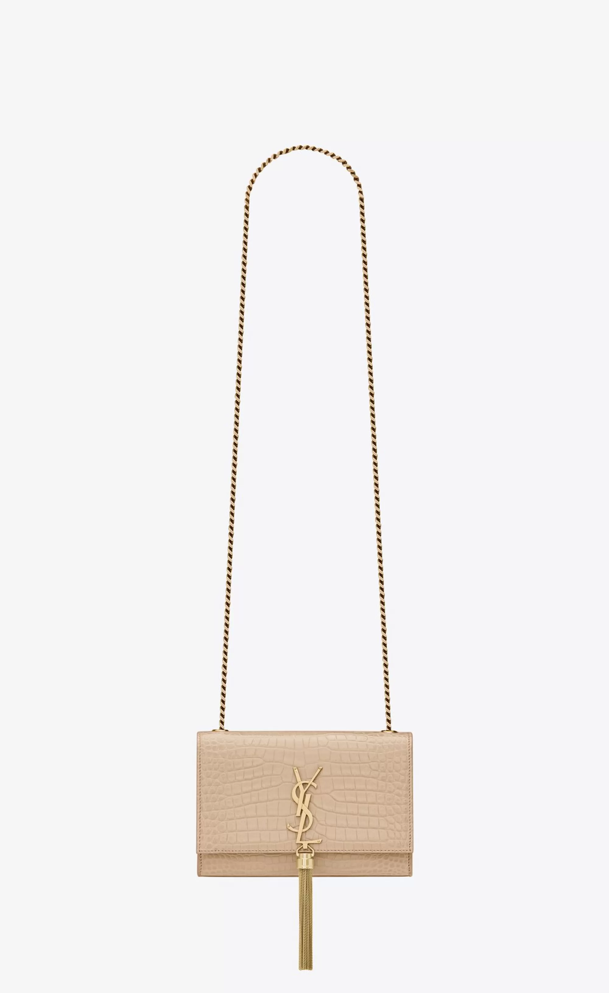 Women Saint Laurent CROSSBODY BAGS | CROSSBODY BAGS^KATE SMALL TASSEL IN CROCODILE-EMBOSSED LEATHER | | YSL.com