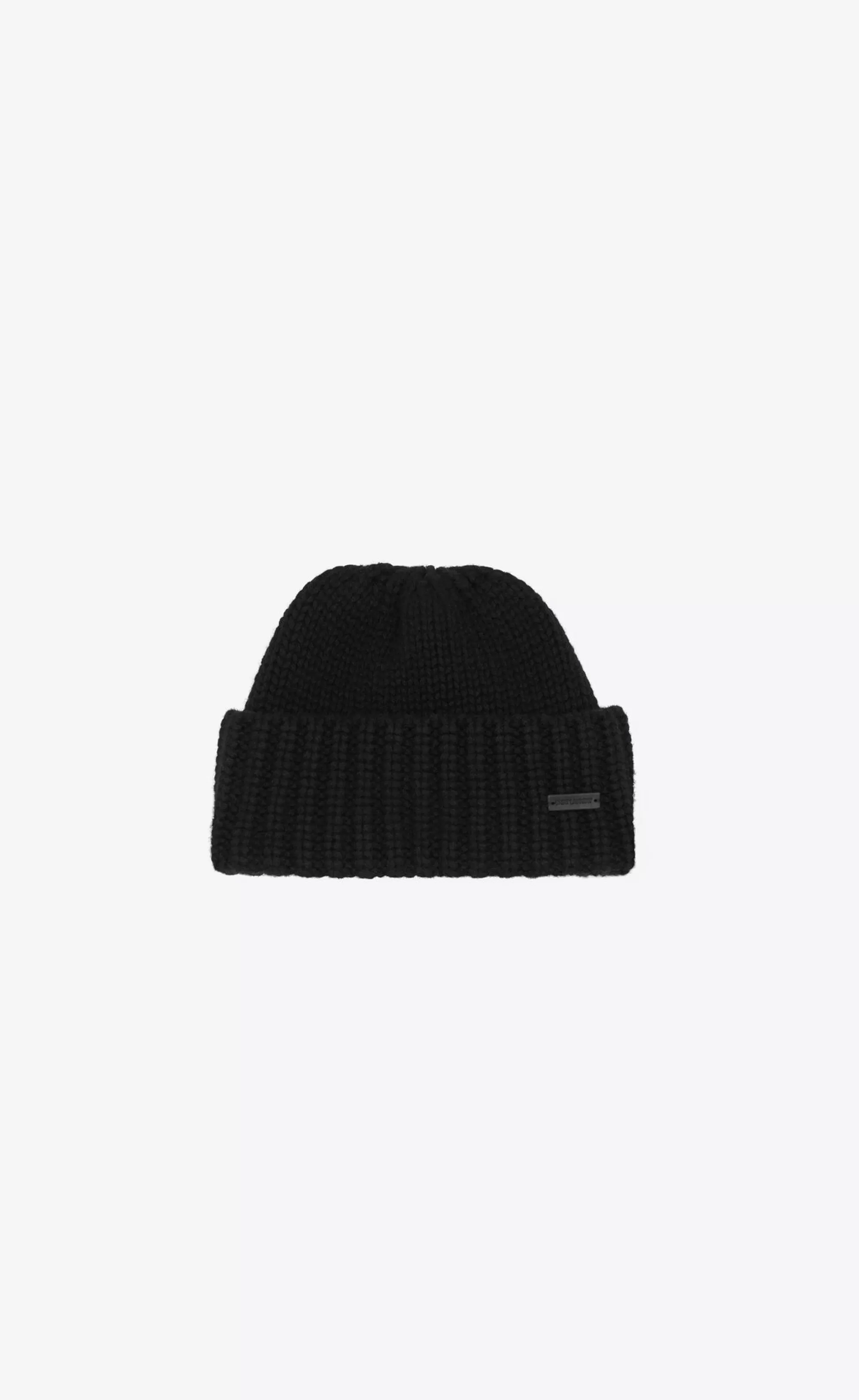 Women Saint Laurent HATS | HATS AND GLOVES^KNITTED CUFFED BEANIE IN CASHMERE | | YSL.com