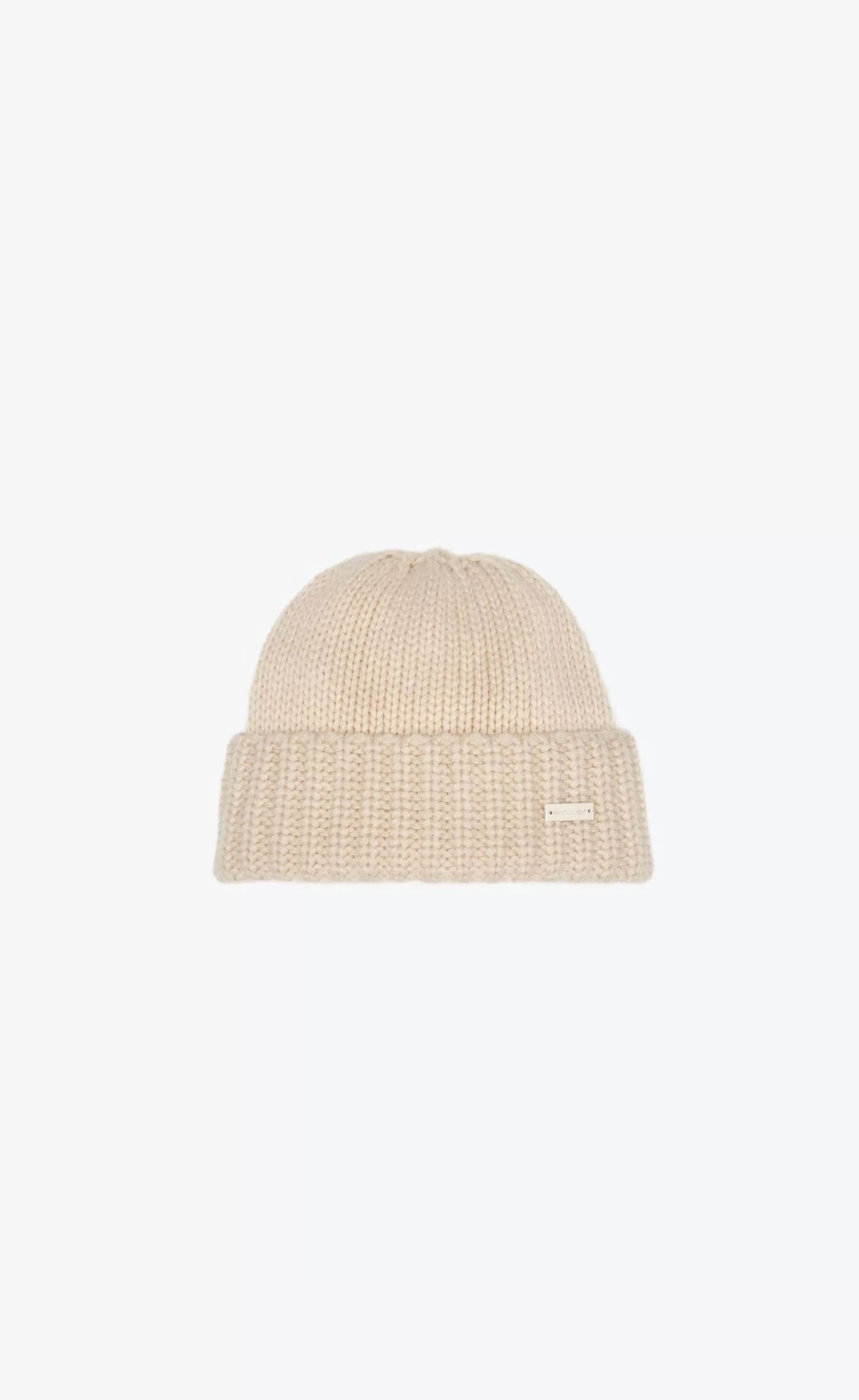 Women Saint Laurent HATS AND GLOVES^KNITTED CUFFED BEANIE IN CASHMERE | | YSL.com