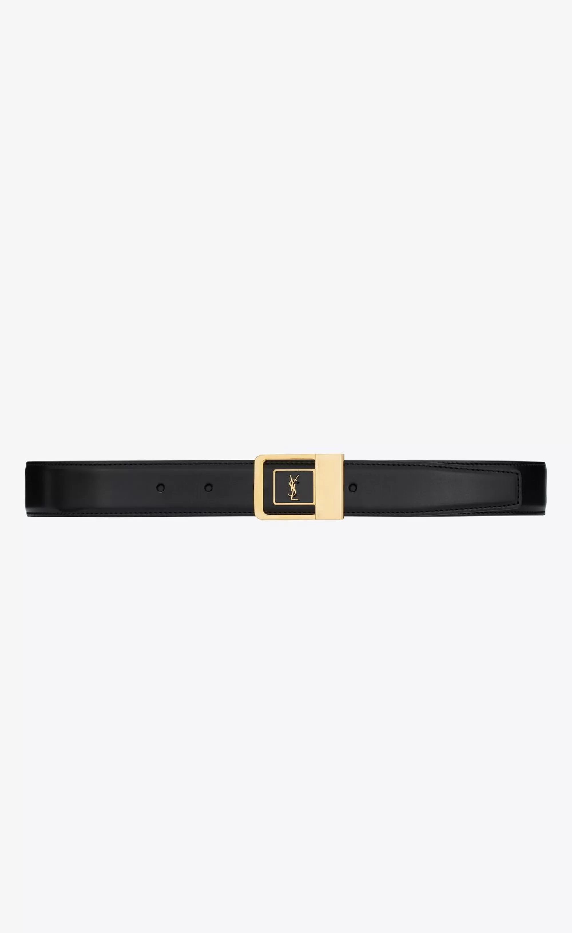 Women Saint Laurent BELTS | BELTS^LA 66 Buckle Belt In Lacquered Leather | | YSL.com