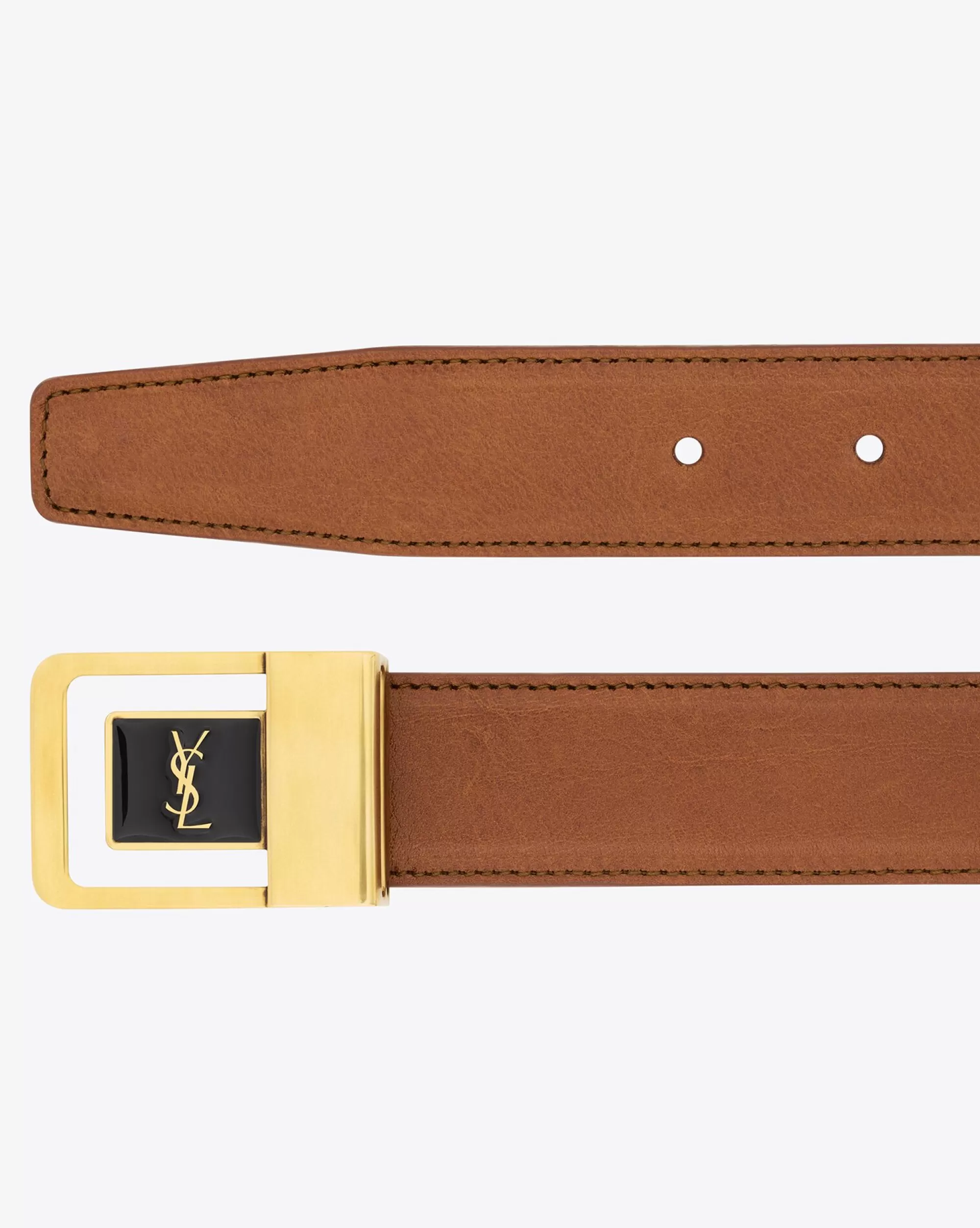 Women Saint Laurent BELTS^LA 66 Buckle Belt In Leather | | YSL.com