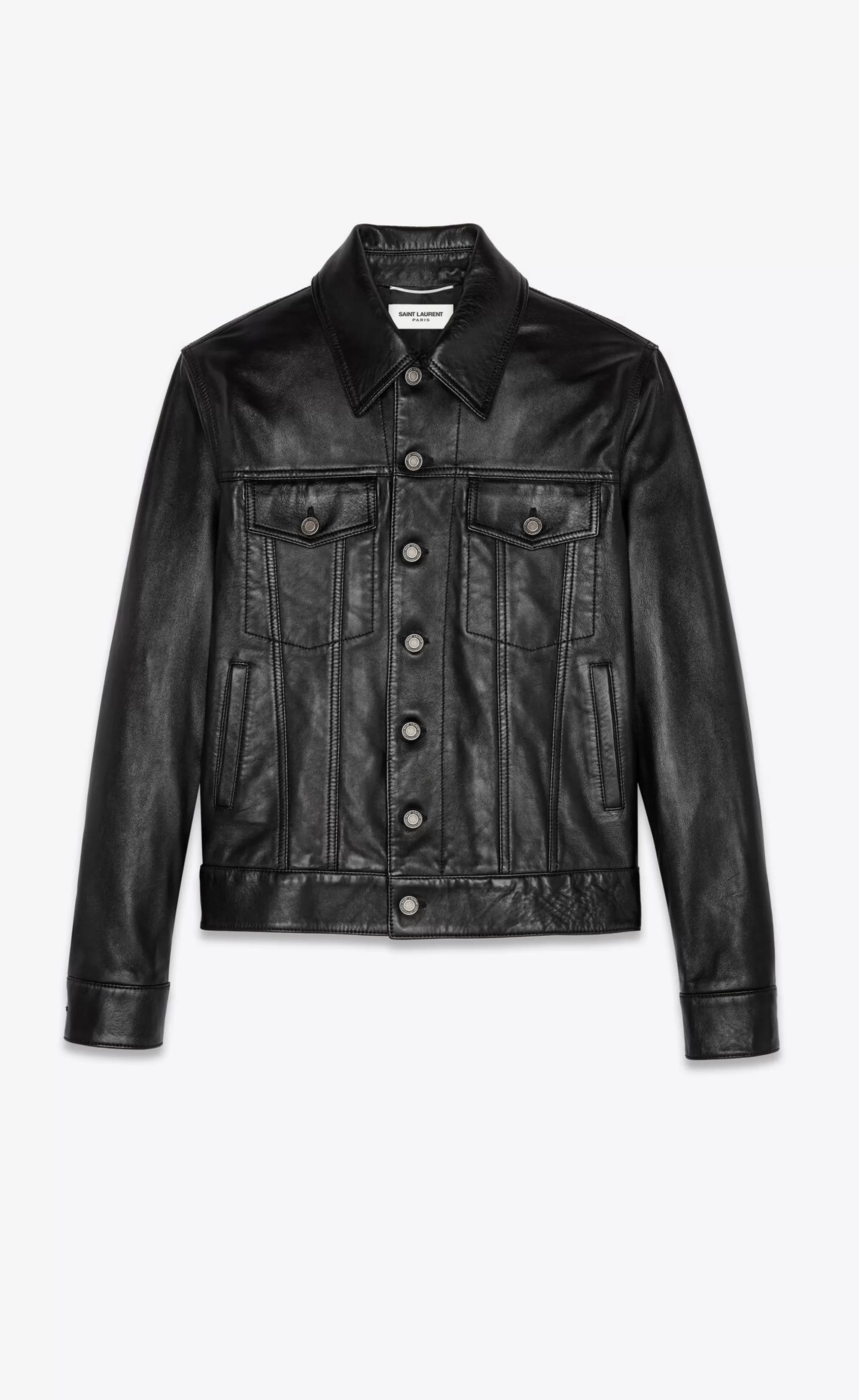 Saint Laurent ALL READY TO WEAR | LEATHER^Lambskin Denim Jacket | | YSL.com